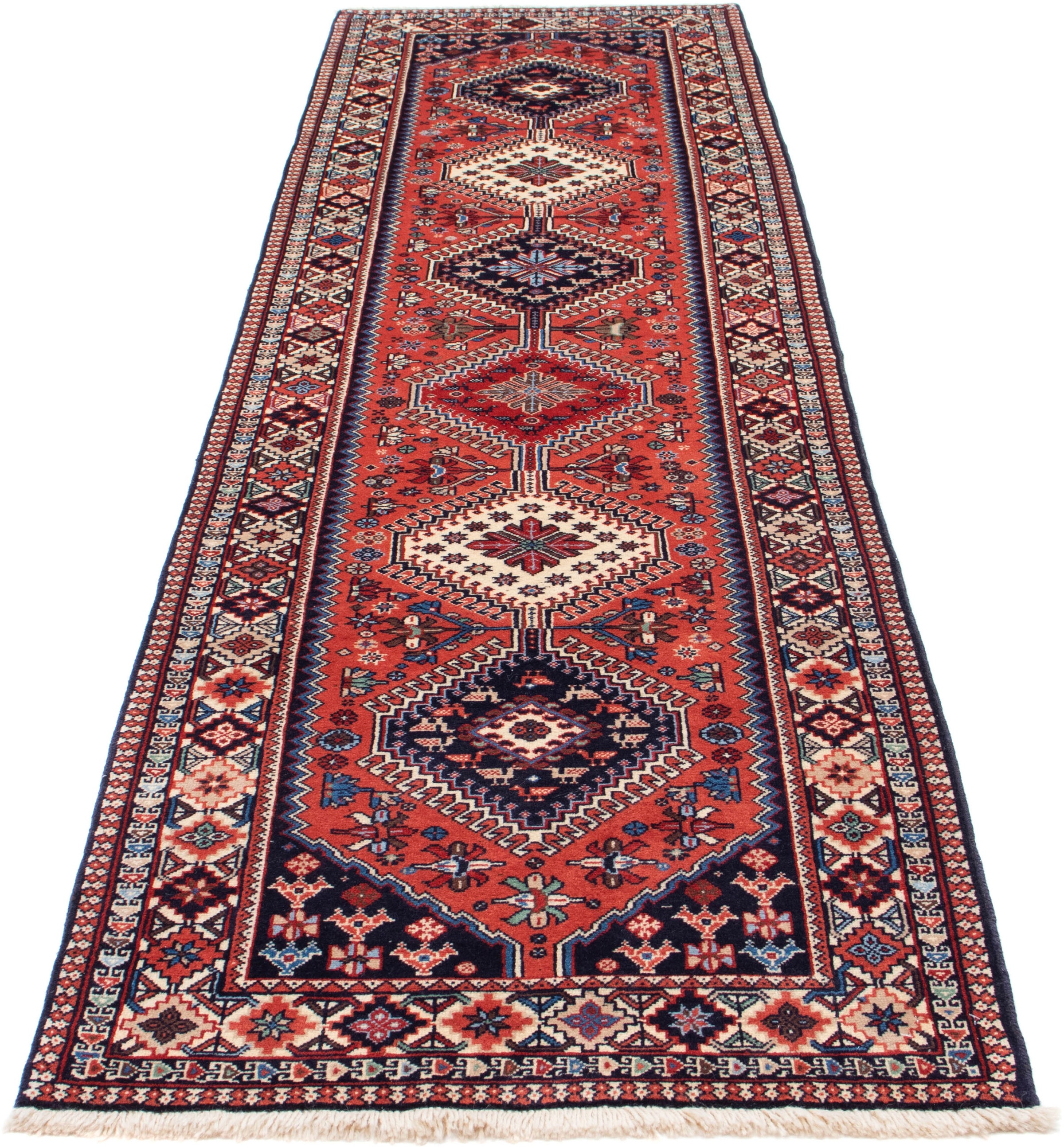 morgenland Orientteppich "Perser - Bidjar - 289 x 79 cm - rot", rechteckig, 15 mm Höhe, Wohnzimmer, Handgeknüpft, Einzel