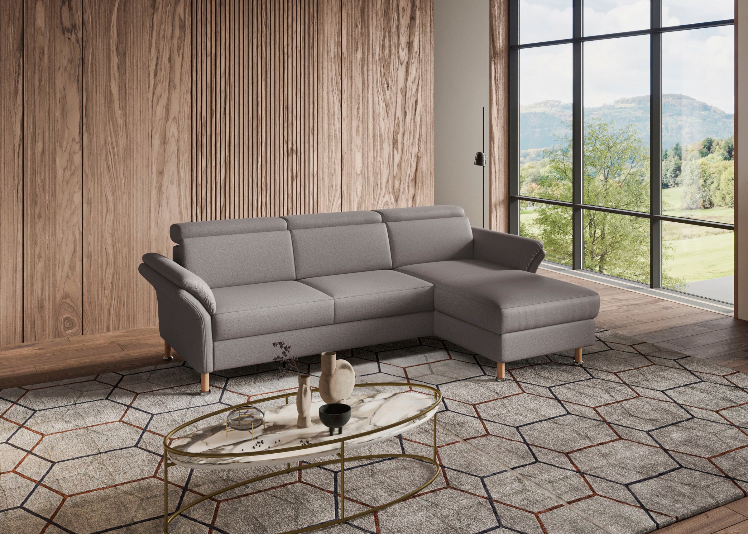 Home affaire "Calypso L-Form" mit motorischen Funktionen im Sofa und Recami günstig online kaufen