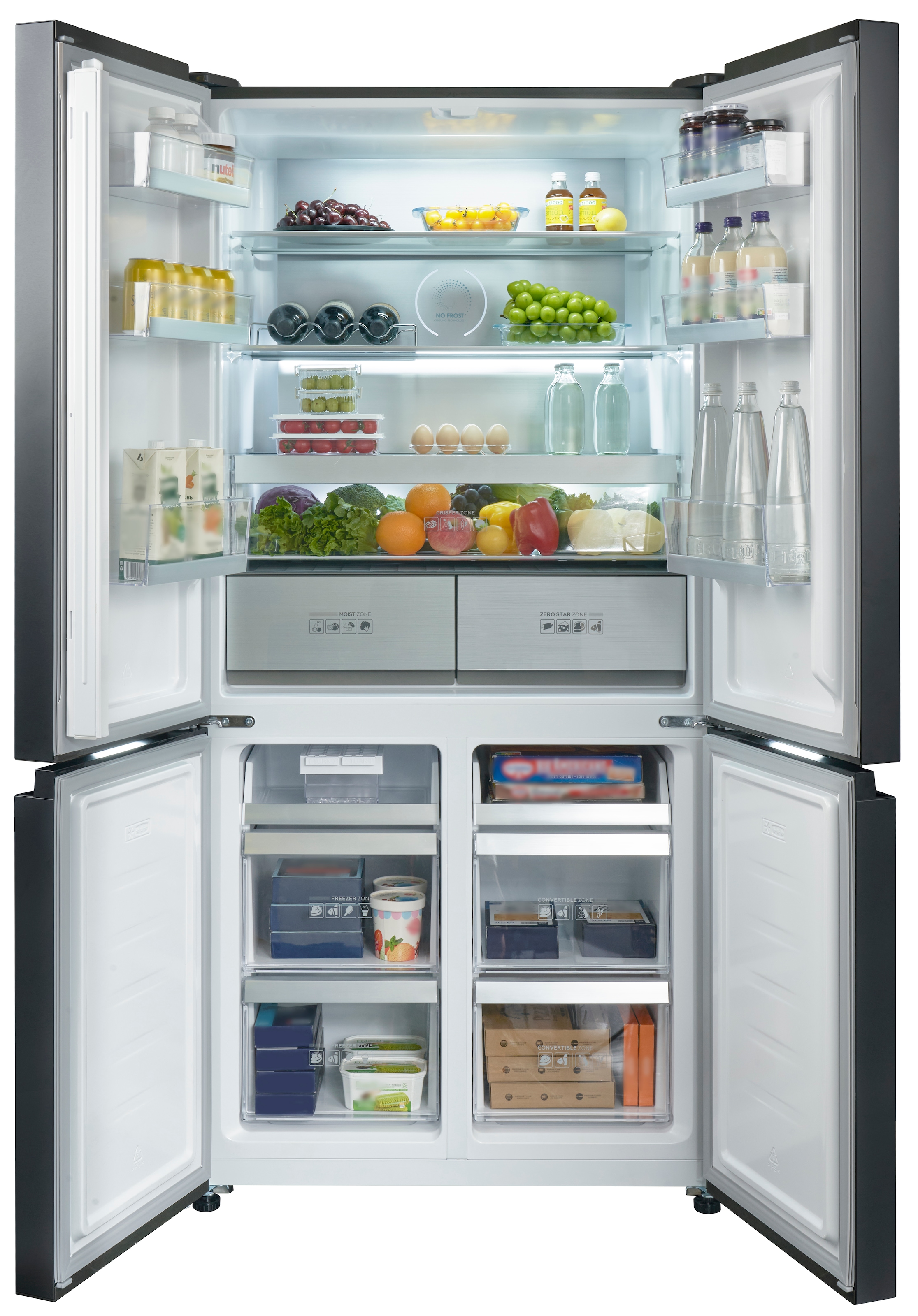 Hanseatic Multi Door »HCDA19090CBI« 190,5 cm hoch 91 cm breit NoFrost, Multizone, Display, Türalarm