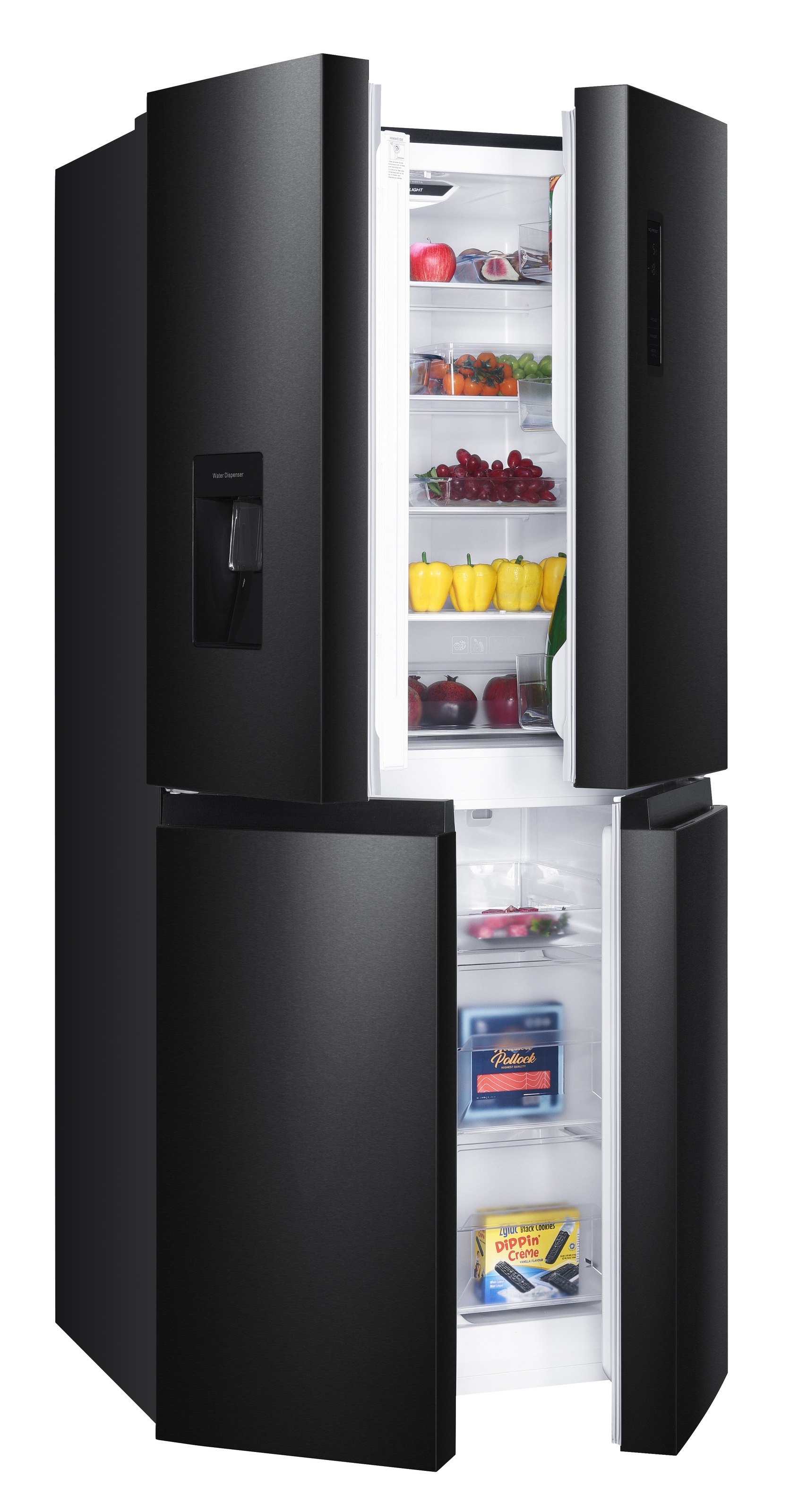 Thumbnail - Hanseatic Multi Door "HCDC18080CWDBI", NoFrost, Wasserspender, Display