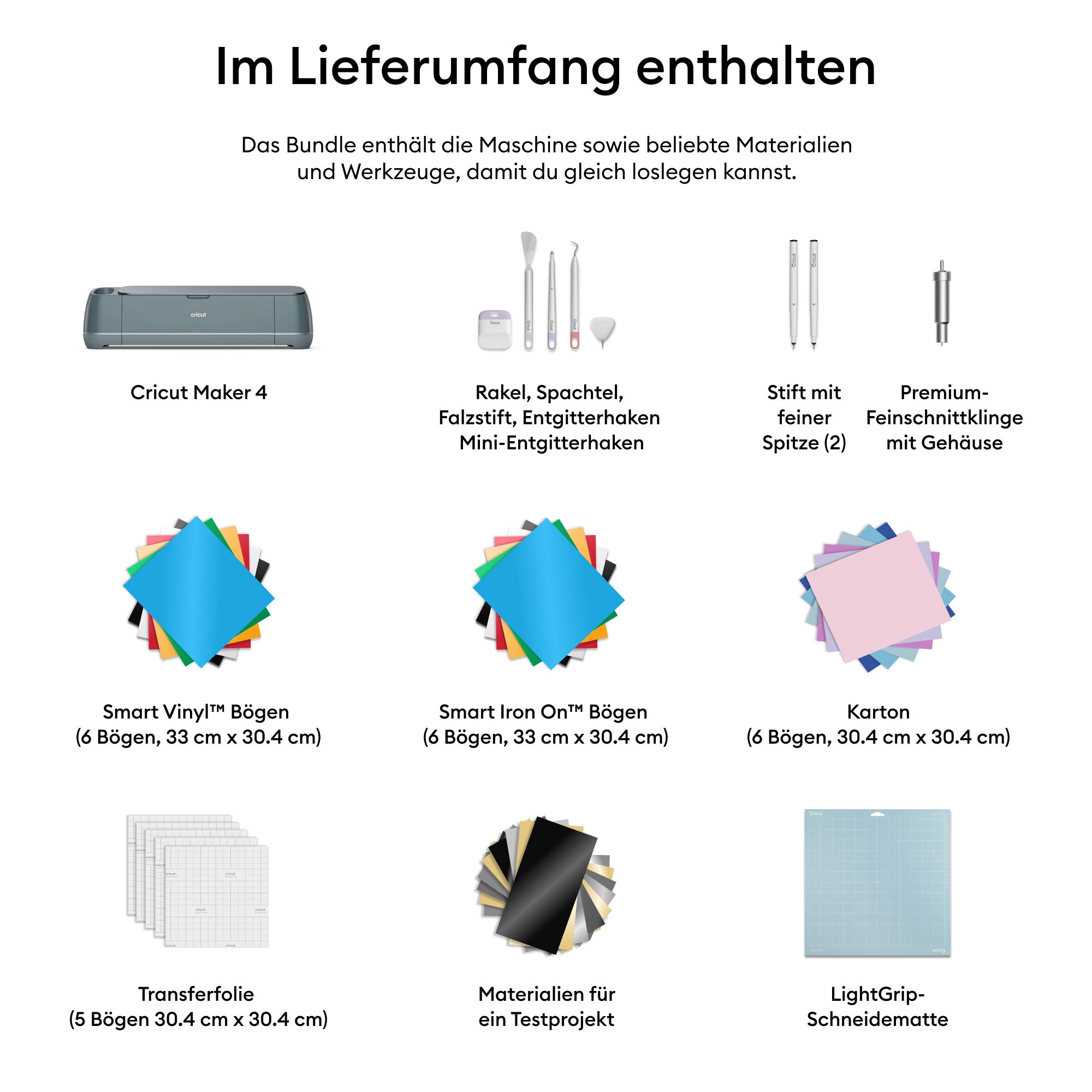 Cricut Schneideplotter »Maker™ 4 + Essentials-Bundle«