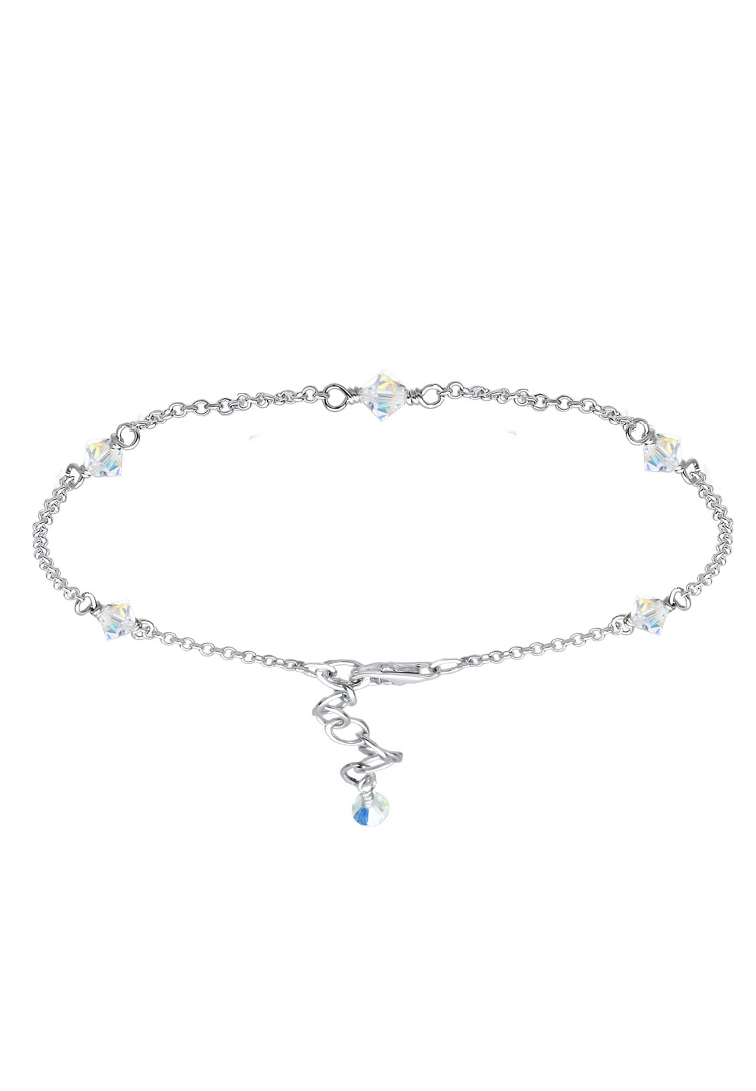 Elli Fußkette »Klassiker Kristalle 925 Silber«