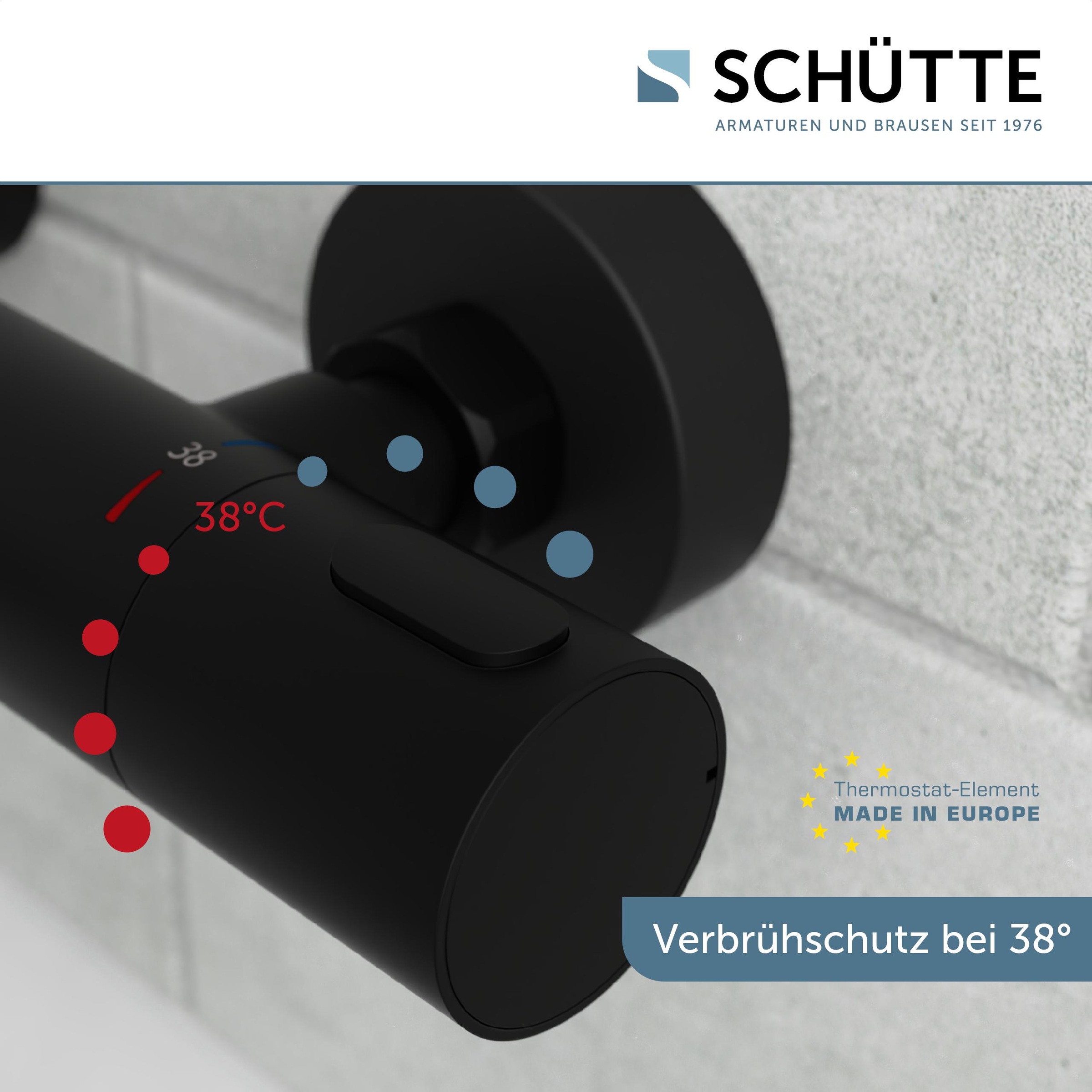 Schütte Wannenarmatur ""LOS ANGELES" Thermostat Wannenfüllarmatur" 1 Stk. tlg. Thermostat-Element „Made in Europe“