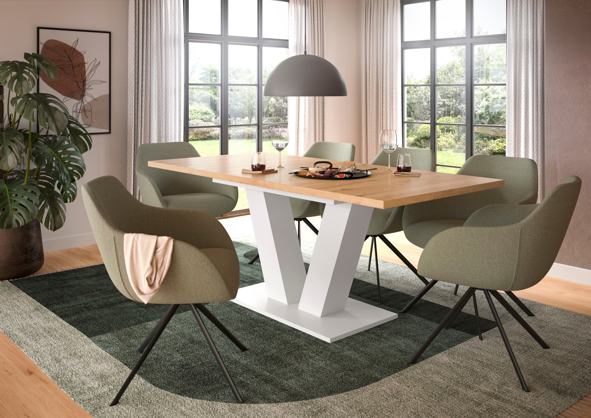 INOSIGN Esstisch "Motus, ausziehbar 150 -190 cm, inklusive 40 cm Einlegepla günstig online kaufen
