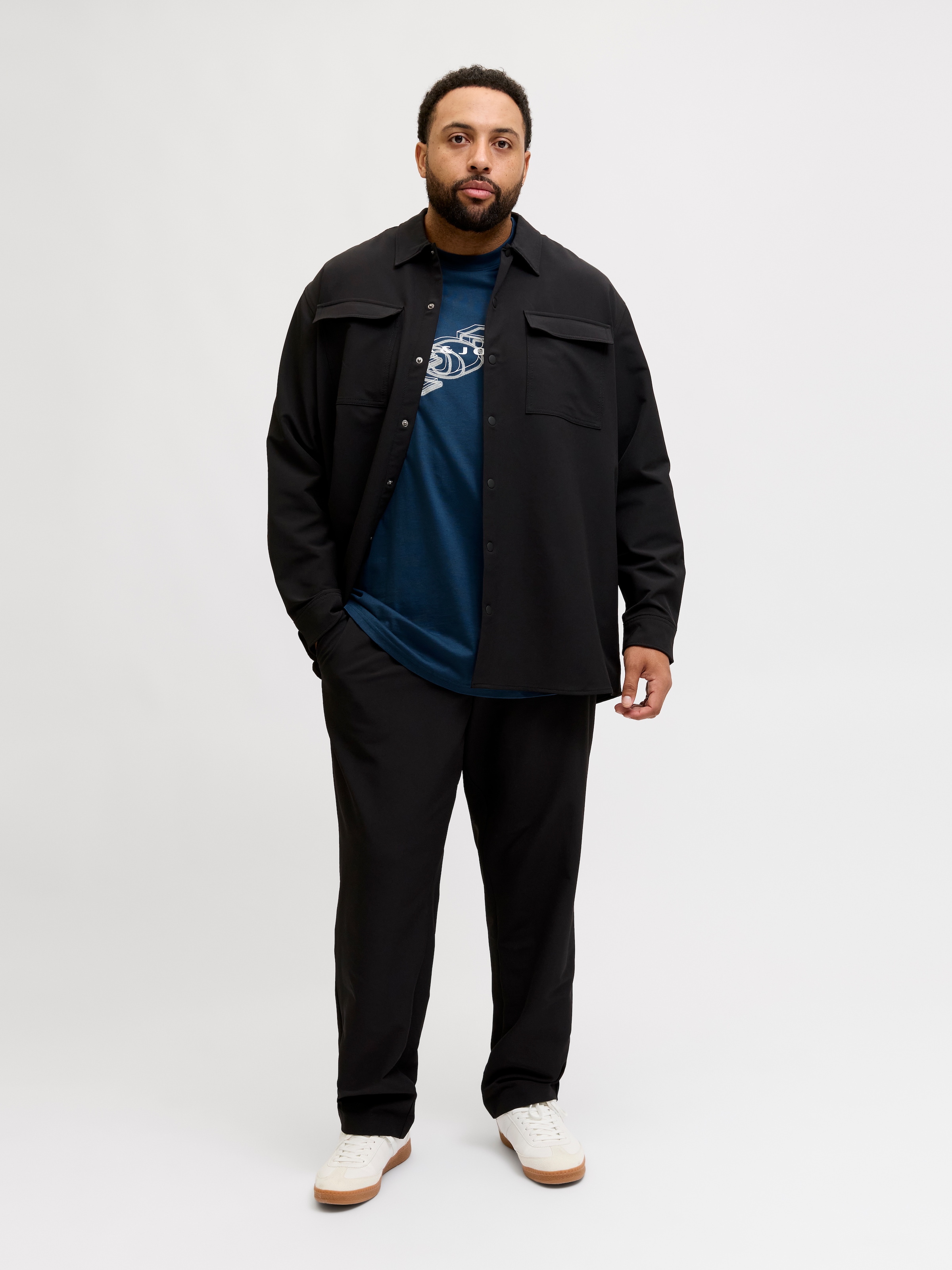 Jack & Jones PlusSize Kurzarmshirt »JCOFUSION BIG BRANDING TEE SS CREW PLS«