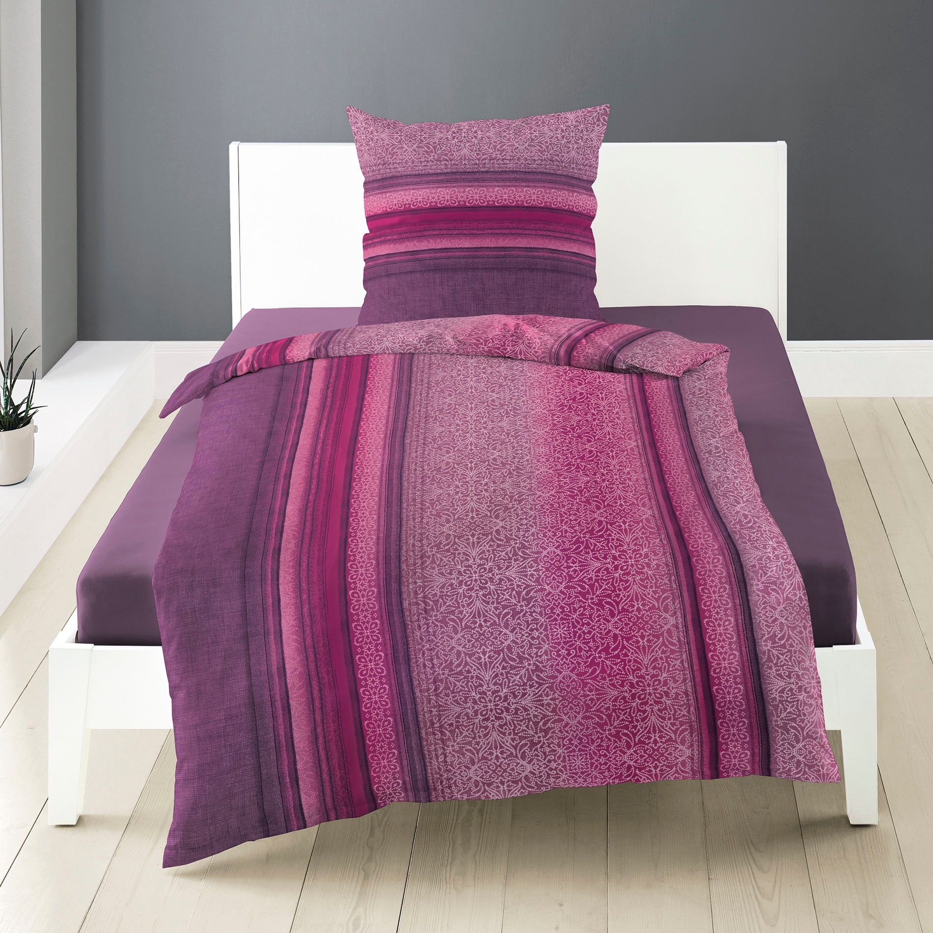 BIERBAUM Bettwäsche »Ornament stripes 2021«, (2 tlg.), mit Ornamenten