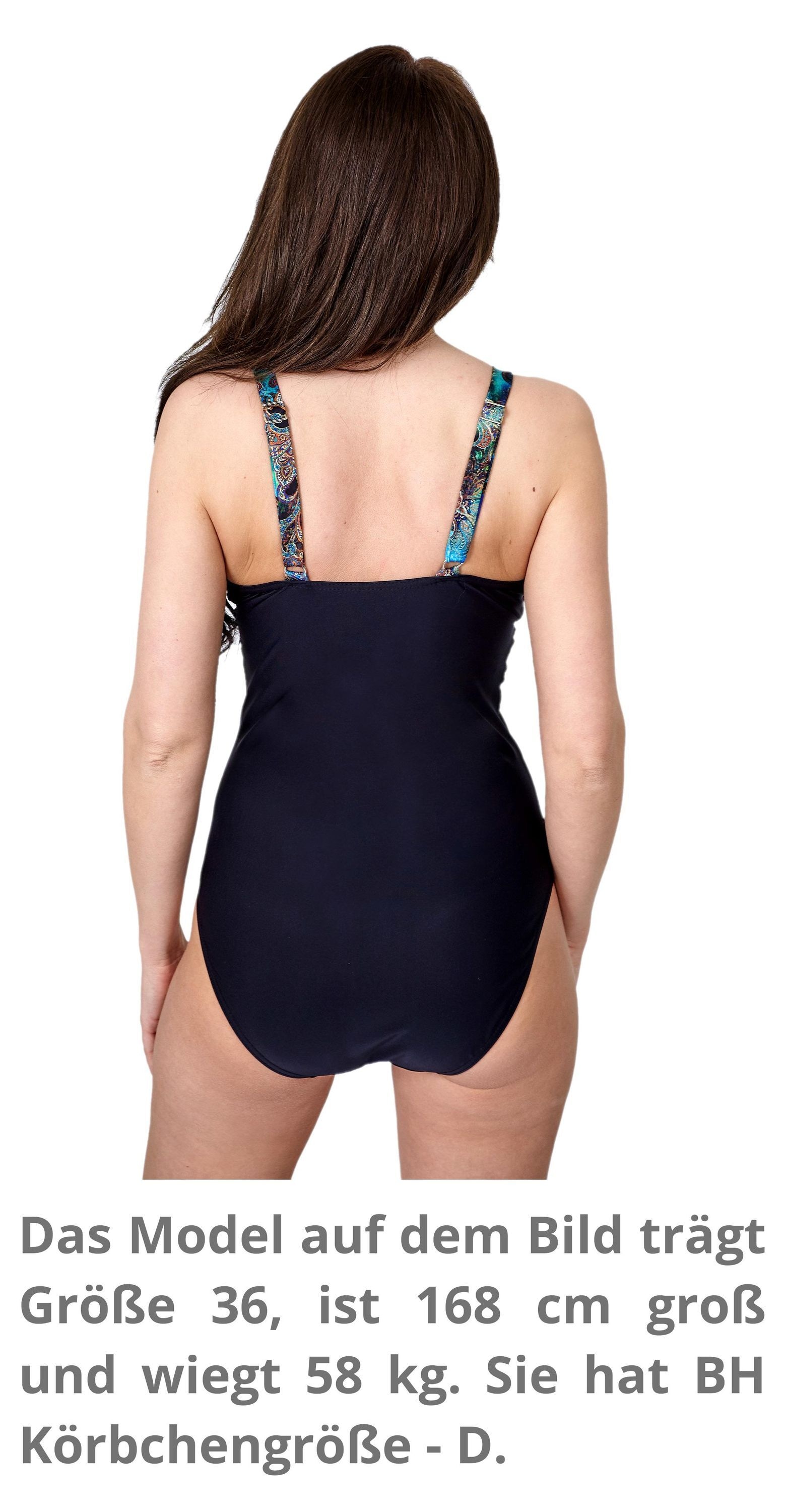 AQUARTI Badeanzug »Badeanzug Damen Badeanzug Bauchweg Sport  Bademode  Neckholder V-Ausschnitt«