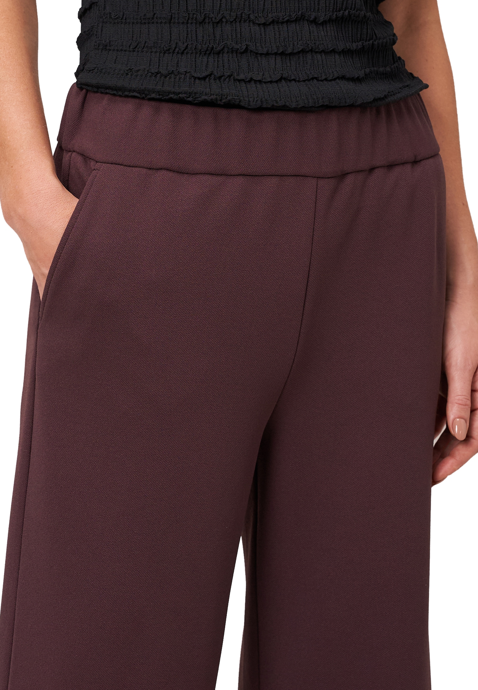 Zero Stoffhose »zero Damen Stoffhose mit elastischem Bund 30 Inch«, Plain/ohne Details
