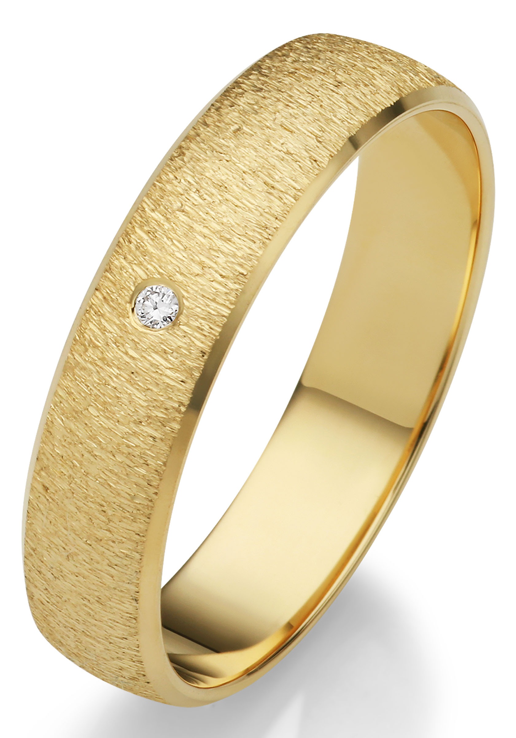 Firetti Trauring »Schmuck Geschenk Gold 375 Hochzeit Ehering "LIEBE"«, Made in Germany, wahlweise mit oder ohne Brillant