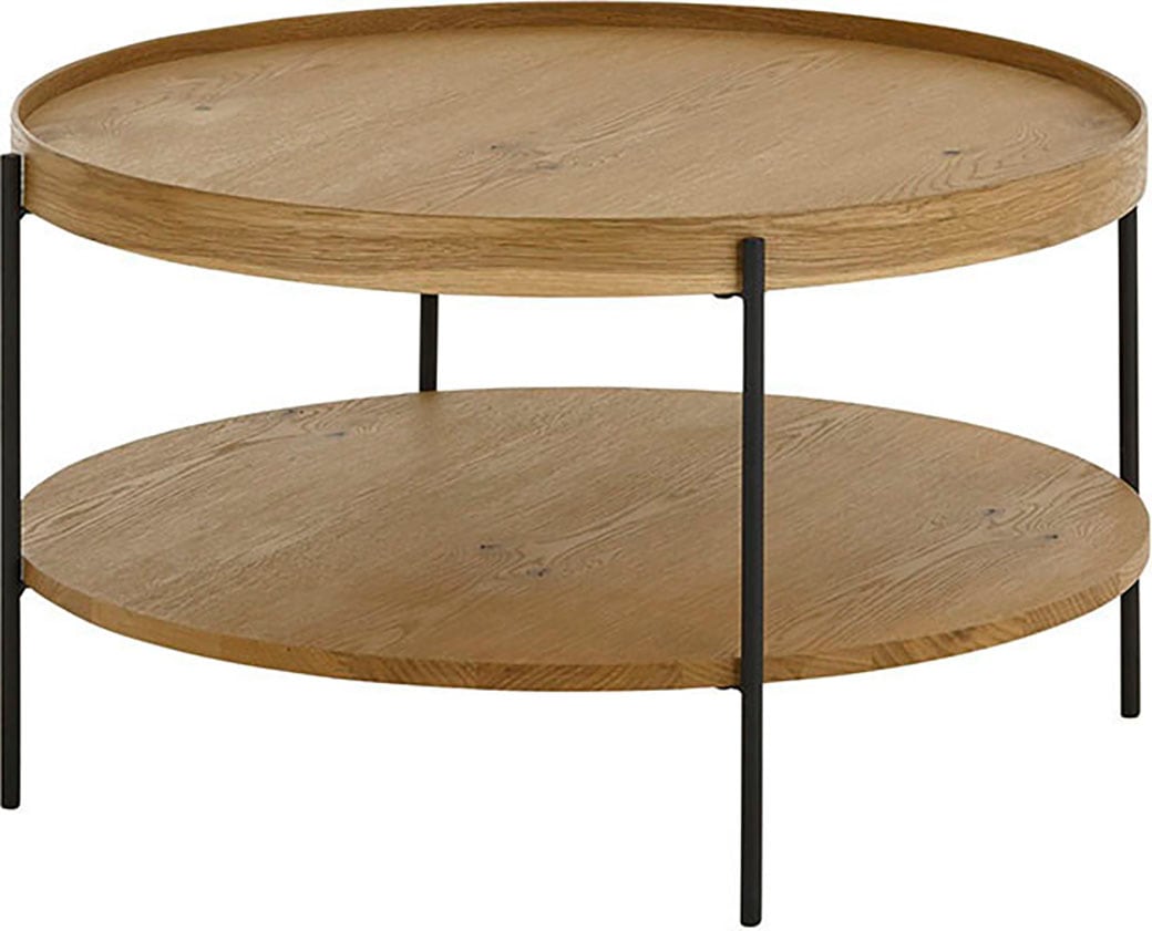 MCA furniture Couchtisch »ARENAL Beistelltisch«, Eiche furniert, mit Ablageplatte, Belastbarkeit 20 kg
