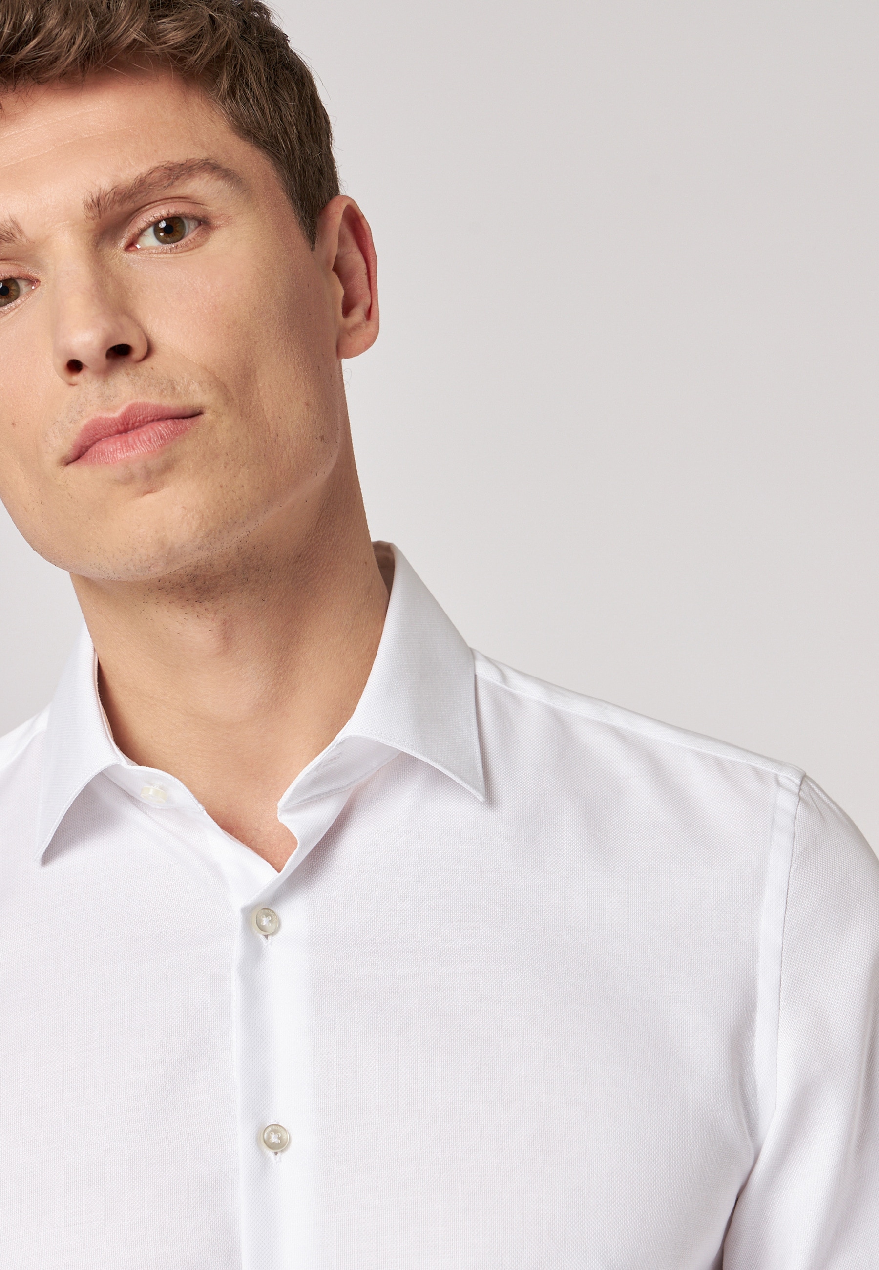 Roy Robson Businesshemd »Businesshemd im Slim Fit mit leichter Struktur«, mit Knopfleiste