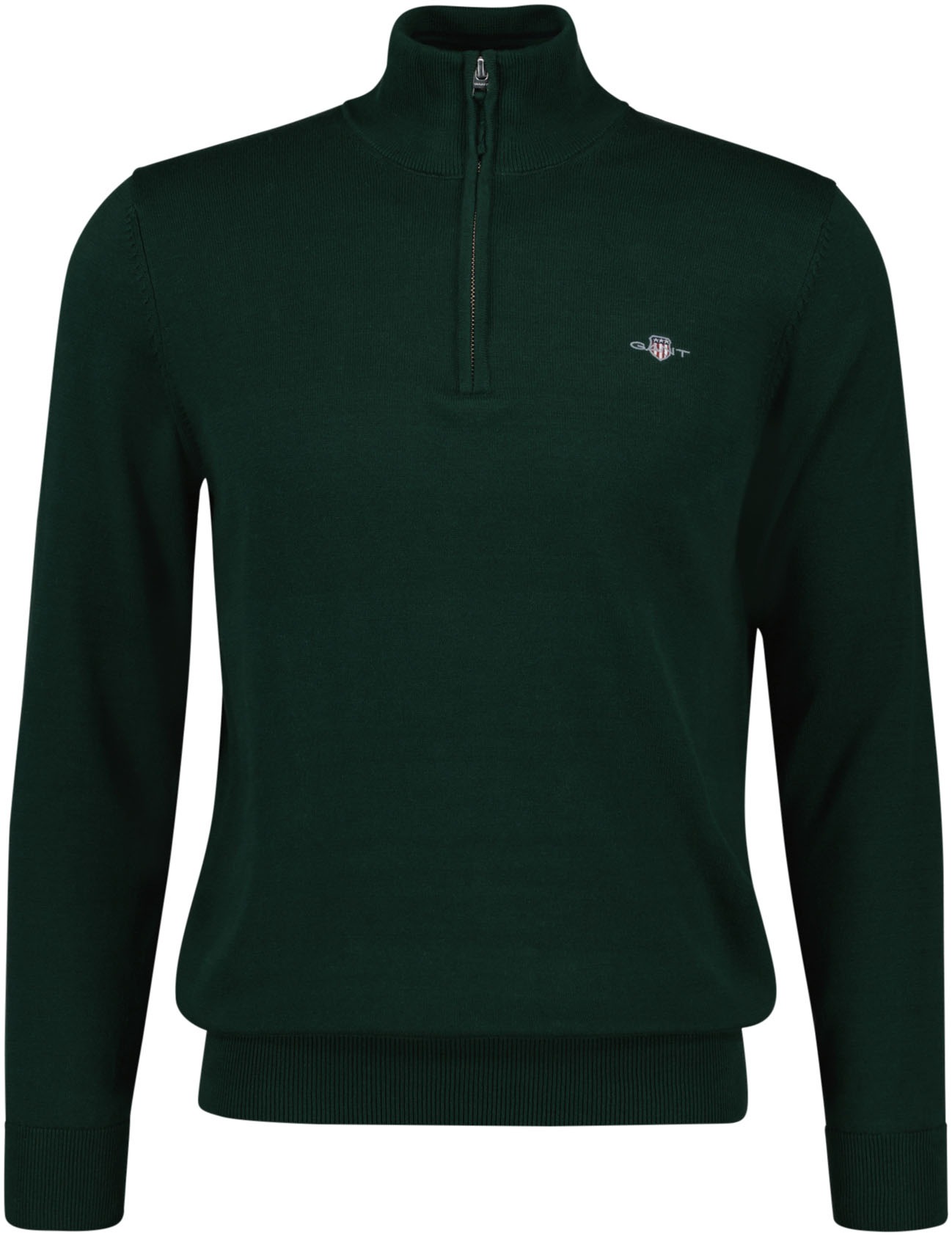 Gant Troyer "CLASSIC COTTON HALF ZIP", mit gerippten Details günstig online kaufen