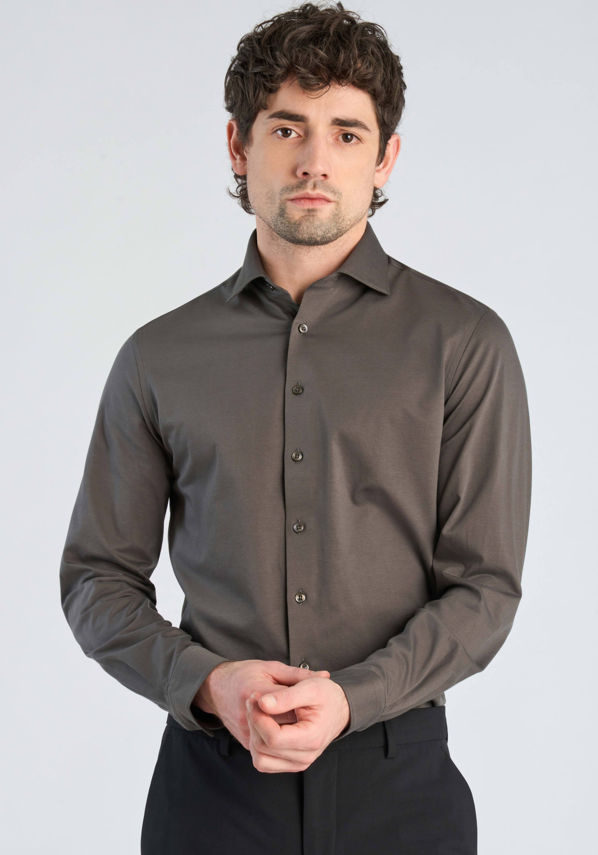 LINDBERGH Businesshemd "Business-Casual-Hemd (Langarm) Relaxed Fit"