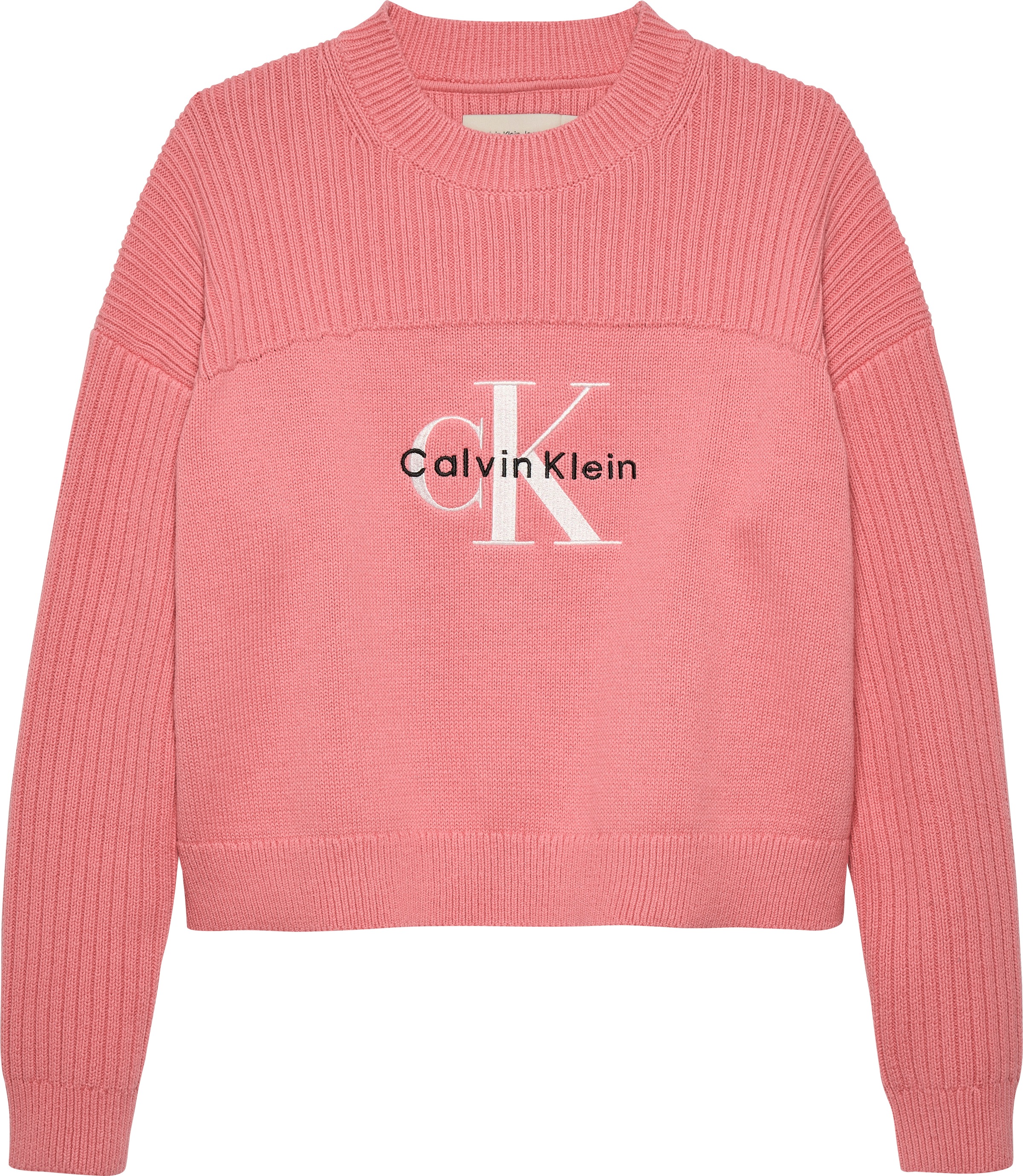 Calvin Klein Jeans Strickpullover »MONOLOGO CN SWEATER«, für Kinder bis 16 Jahre, Logo-Stickerei