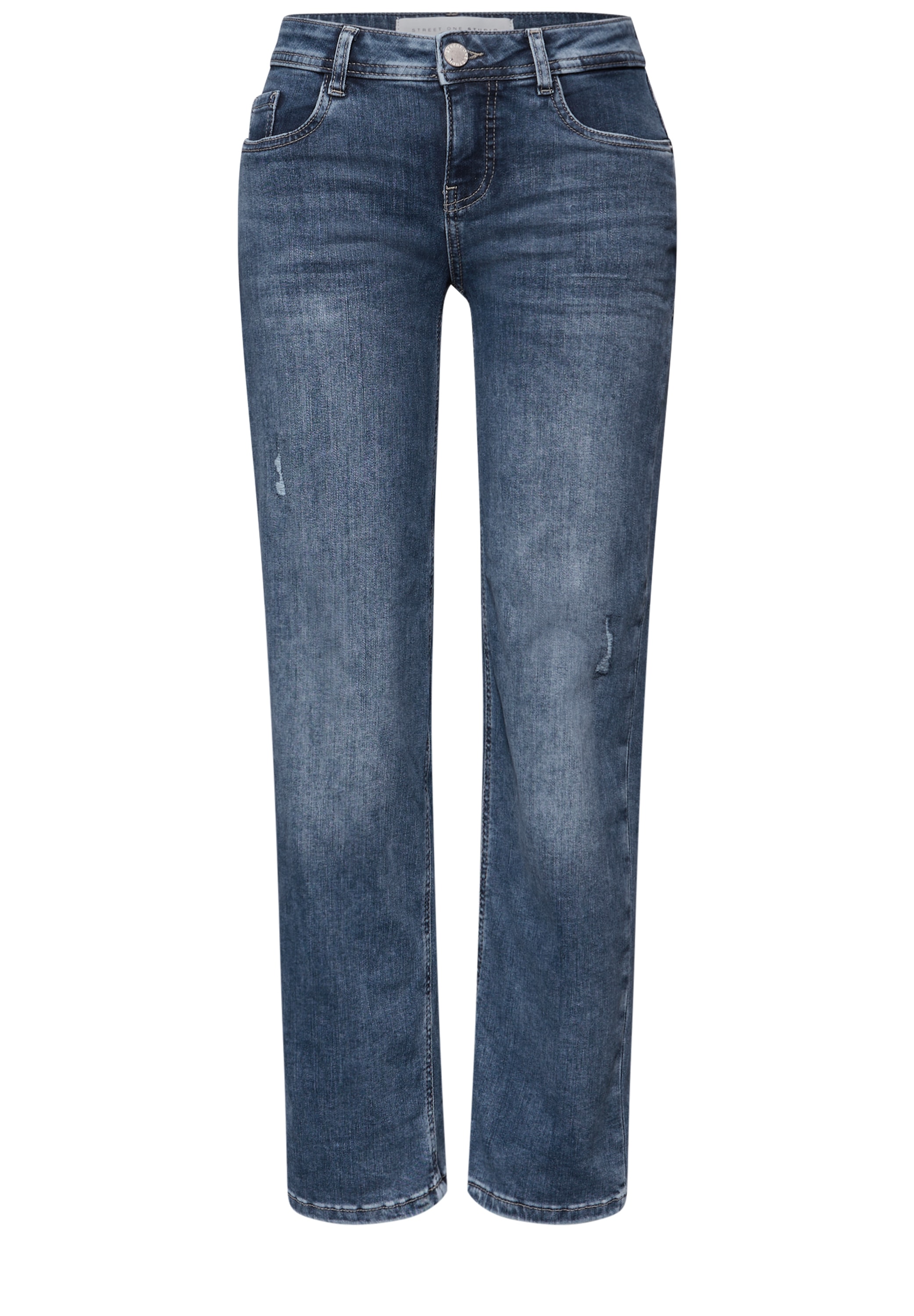 STREET ONE STUDIO Comfort-fit-Jeans mit destroyed Details