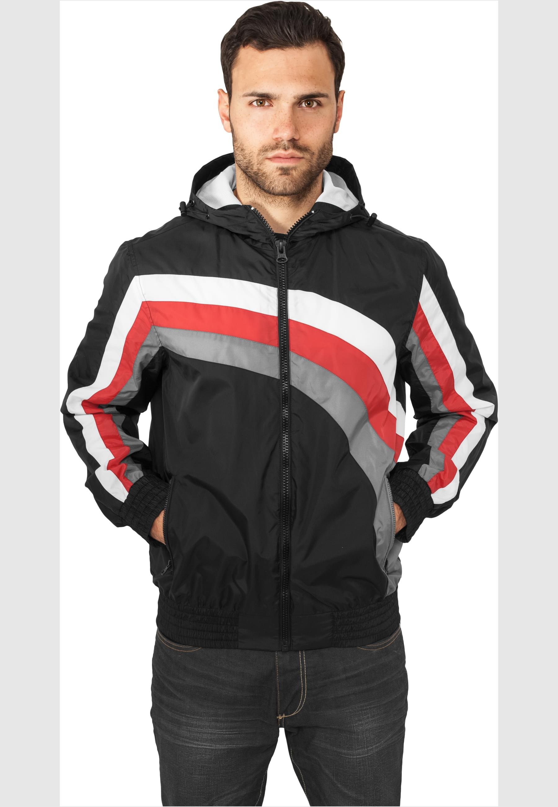 URBAN CLASSICS Windbreaker »Urban Classics Herren Racing Windbreaker«, (1 St.), mit Kapuze