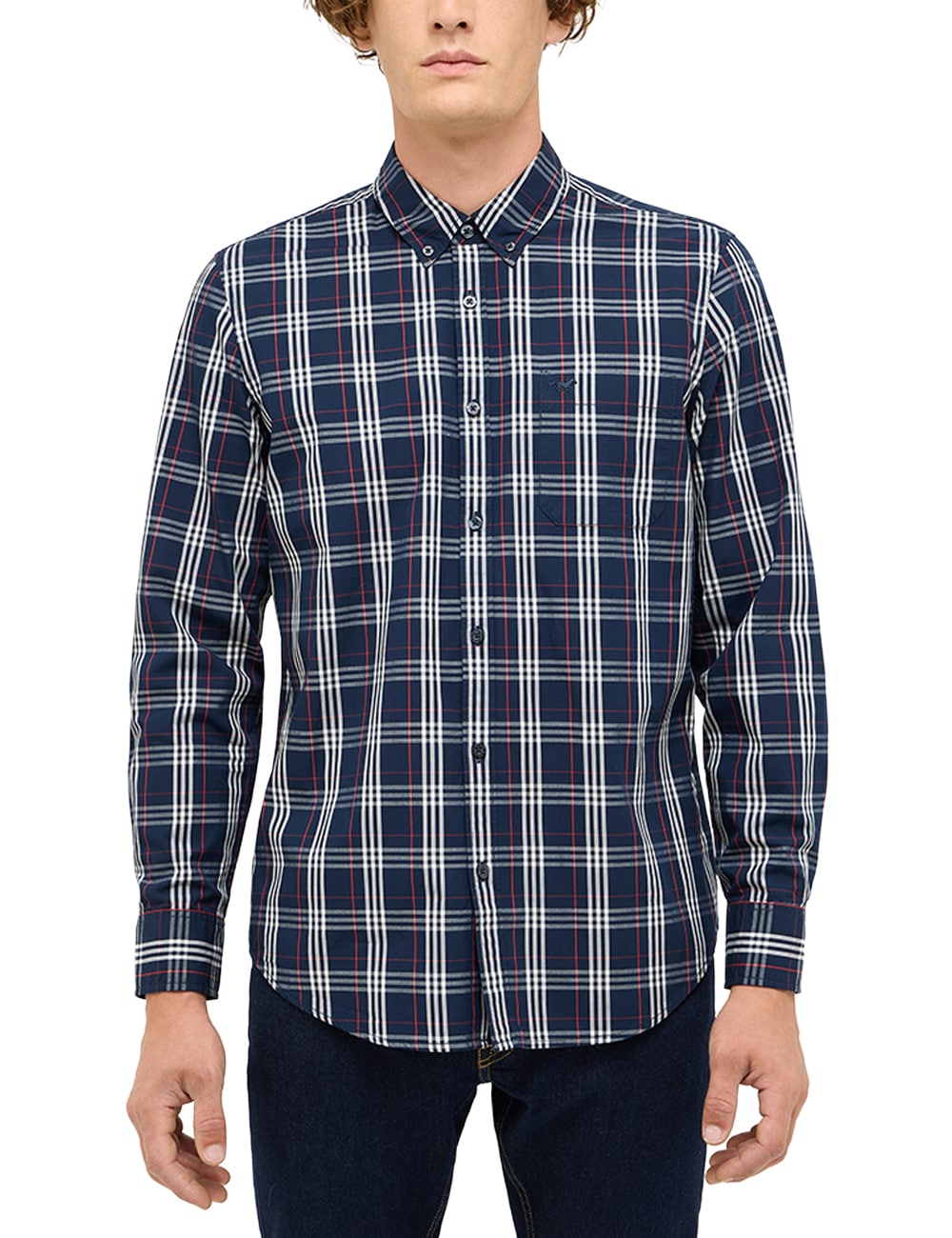 MUSTANG Langarmhemd "Herren Style Chester" günstig online kaufen