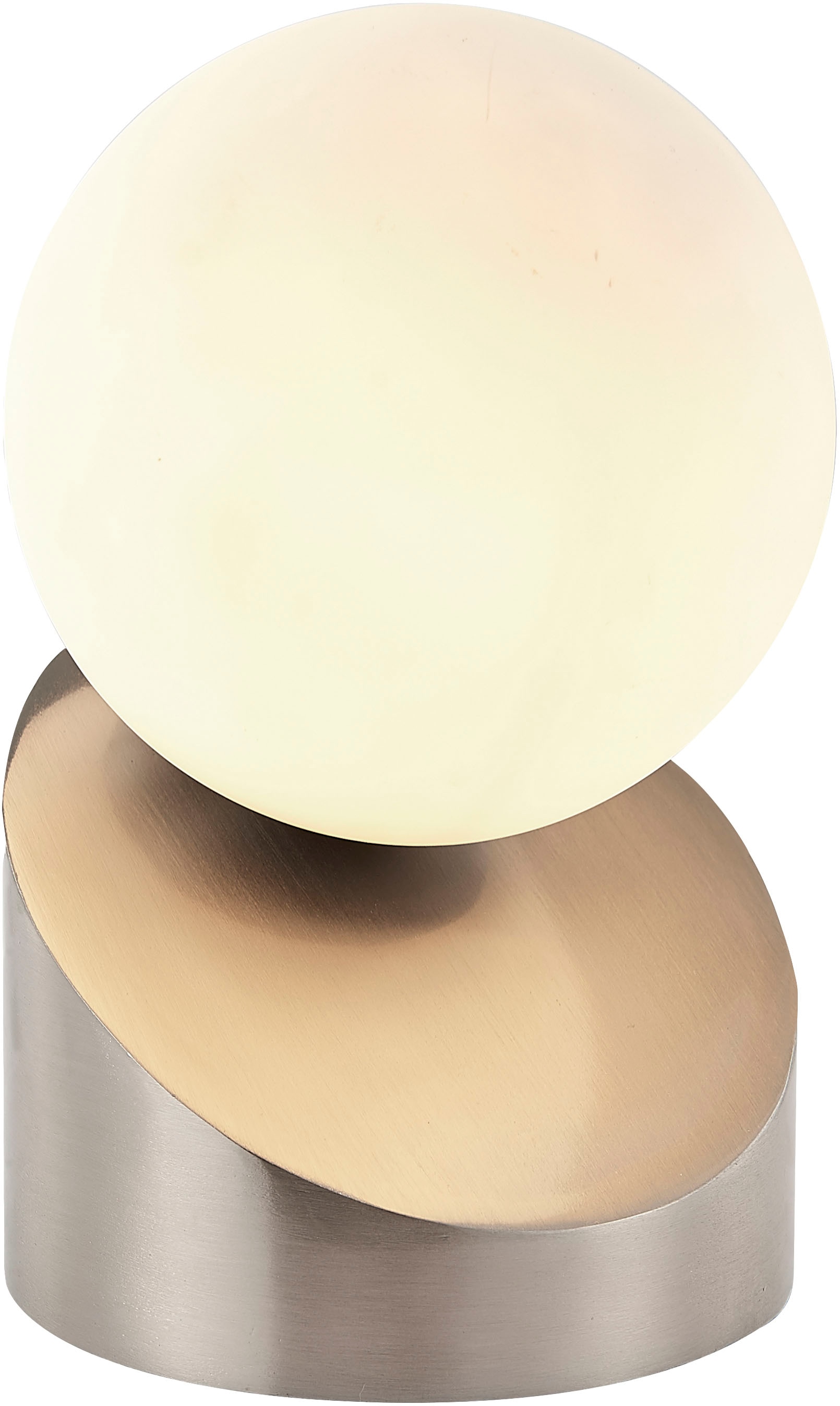 "NOWA Tischleuchte ""ALISA"", silber (nickel matt), Ø 10cm H: 16cm, 1 Stk., Leuchten, Tischlampe Nachttischlampe Deko-Tischleuchte Schlafzimmer