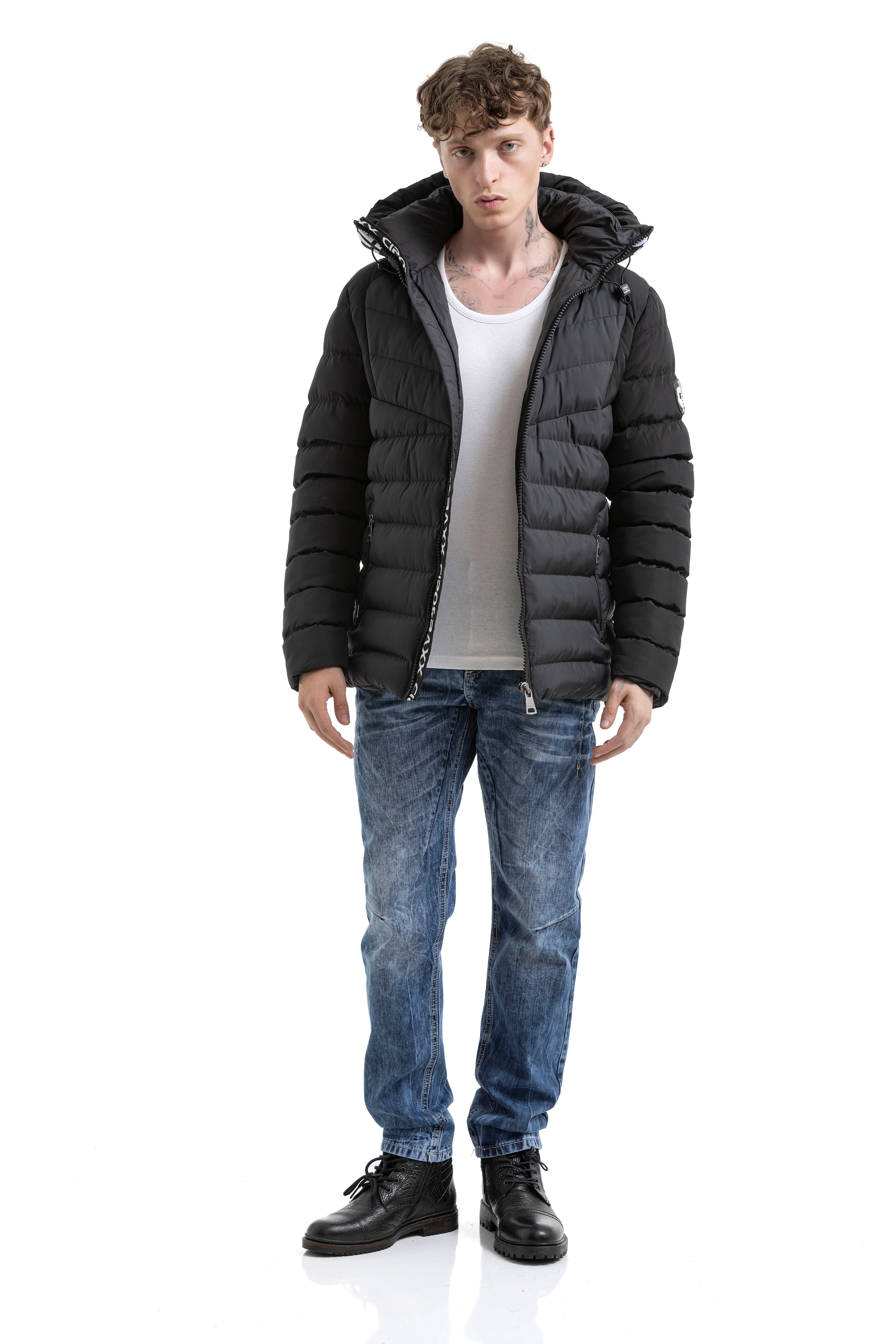 Cipo & Baxx Steppjacke mit Kapuze