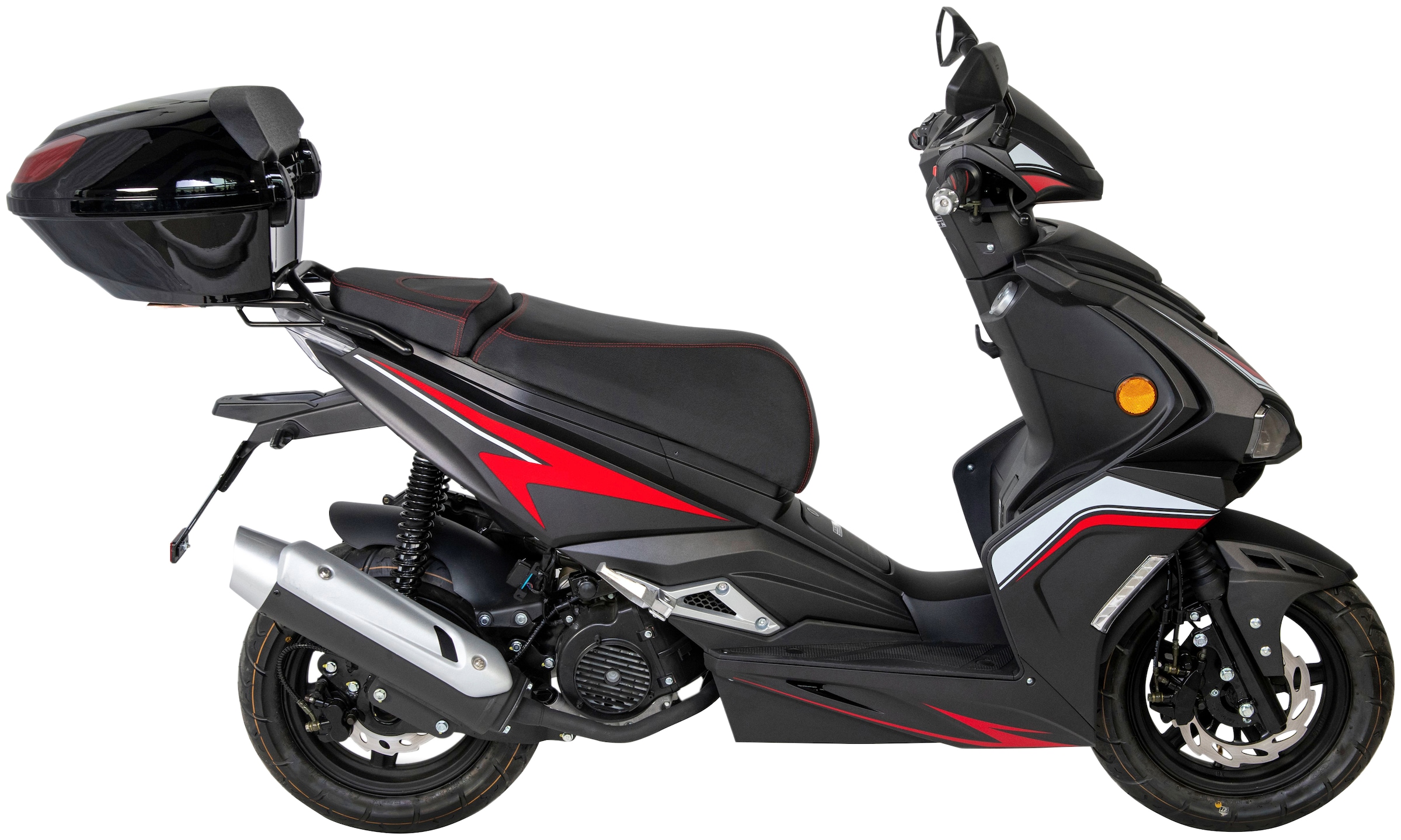 GT UNION Motorroller »Striker«, 125 cm³, 85 km/h, Euro 5, 8,84 PS, (Set),  mit Topcase auf Rechnung kaufen | BAUR | Motorroller