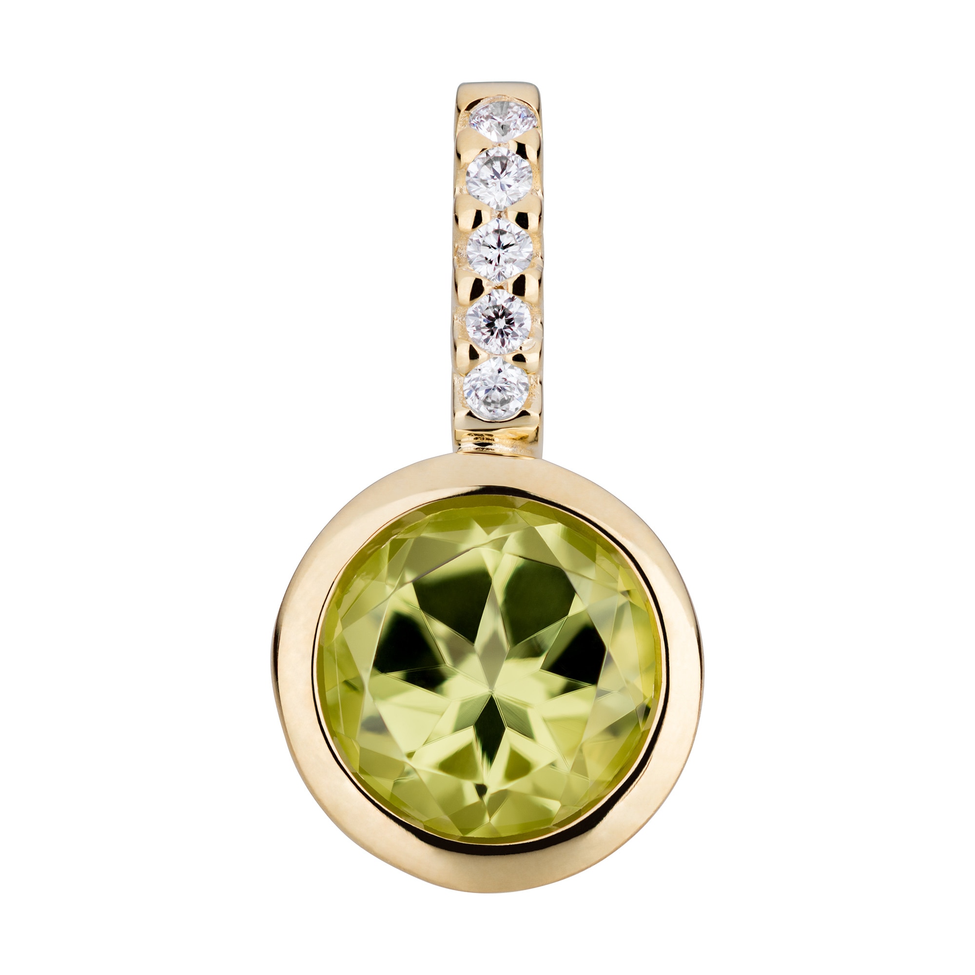 Orolino Kettenanhänger »Gold 585 mit 5x Brillant zus. 0,02ct. und Peridot«