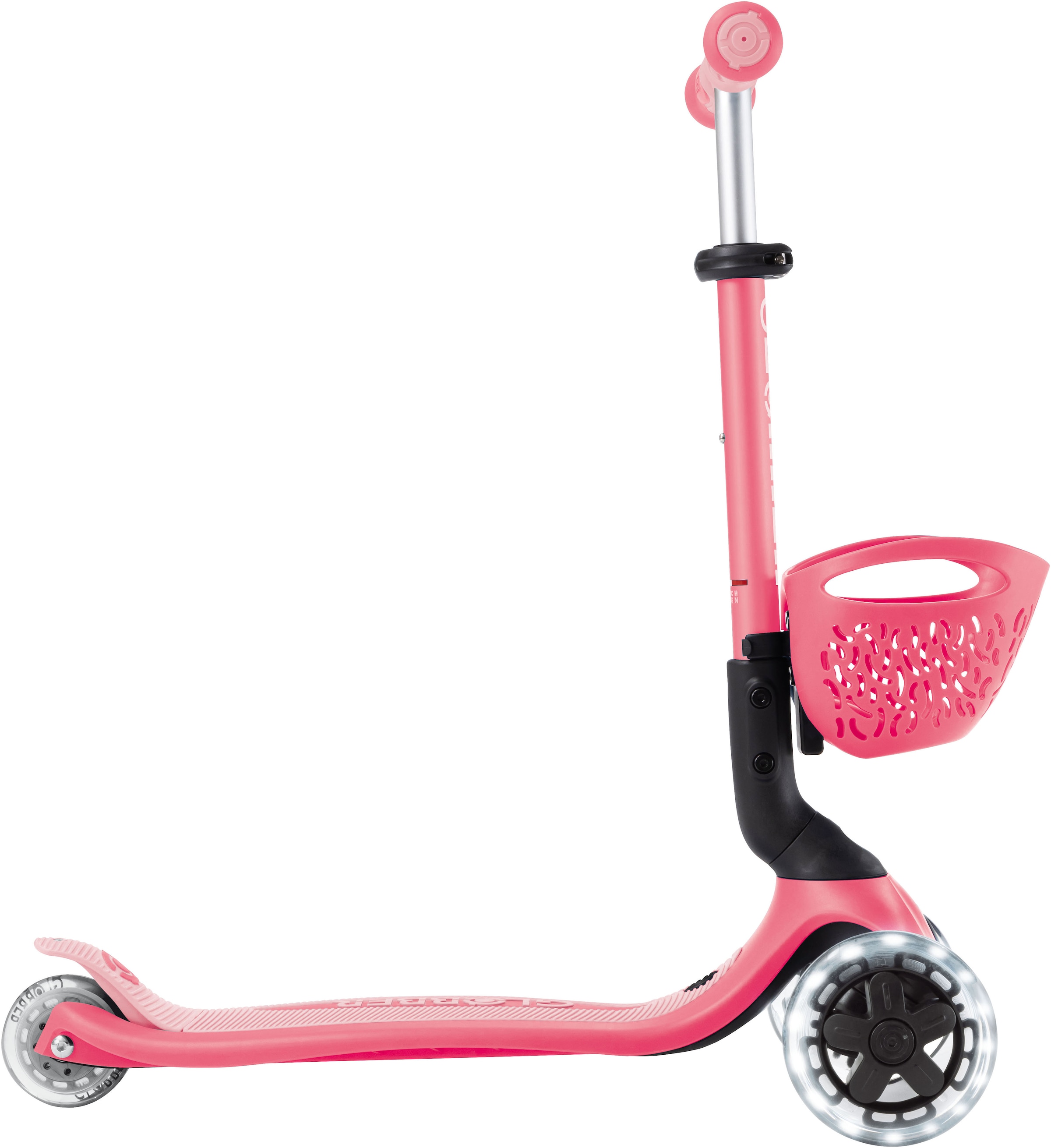 Globber Tretroller »GO-UP BABY 360 LIGHTS, mit Leuchtrollen und Leuchtmodul«