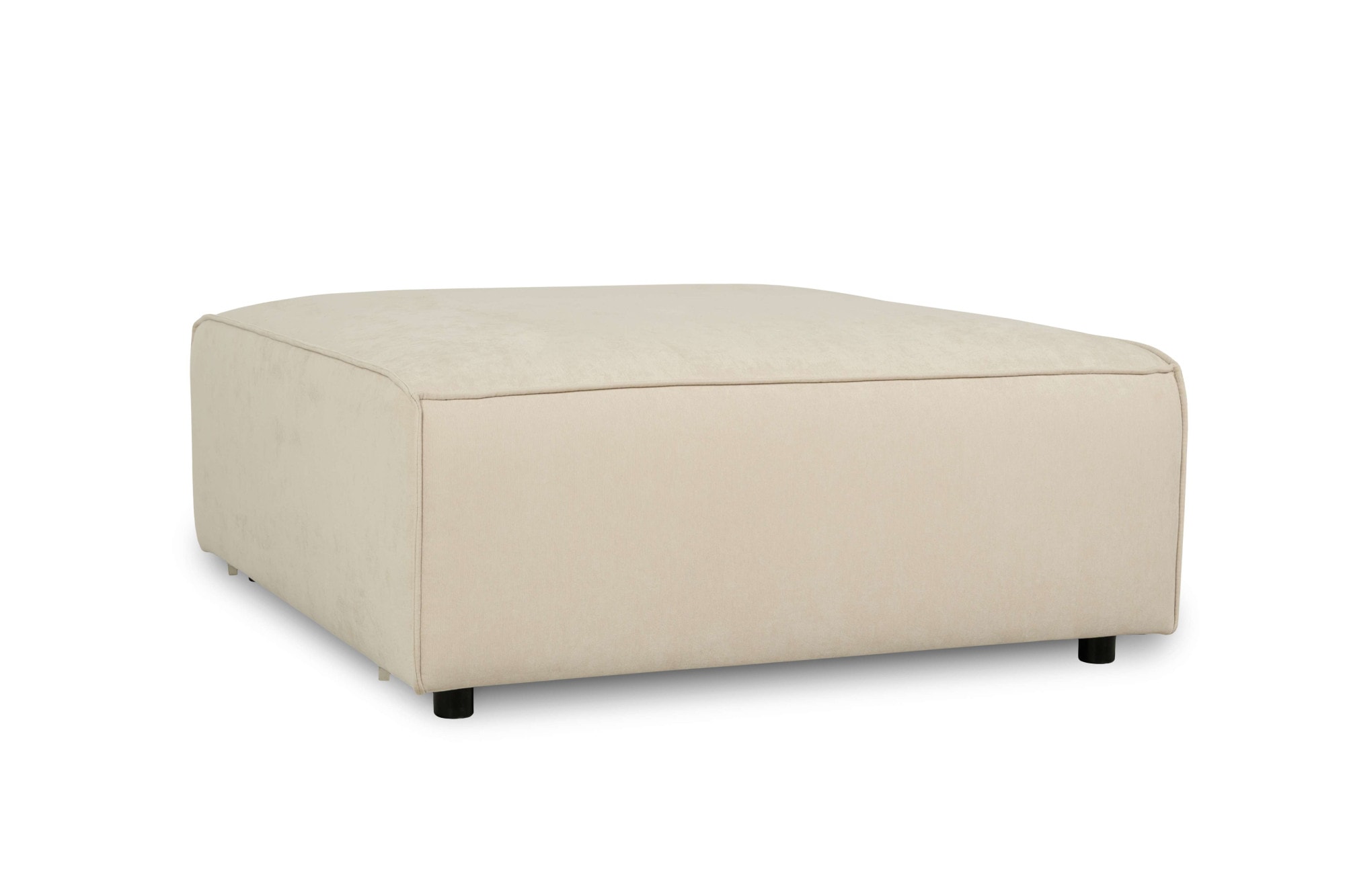 OTTO home Polsterhocker »Jorrena, extra weicher Chenille-Stoff« Praktische Ergänzung, 105x105 cm, mit Wellenunterfederung