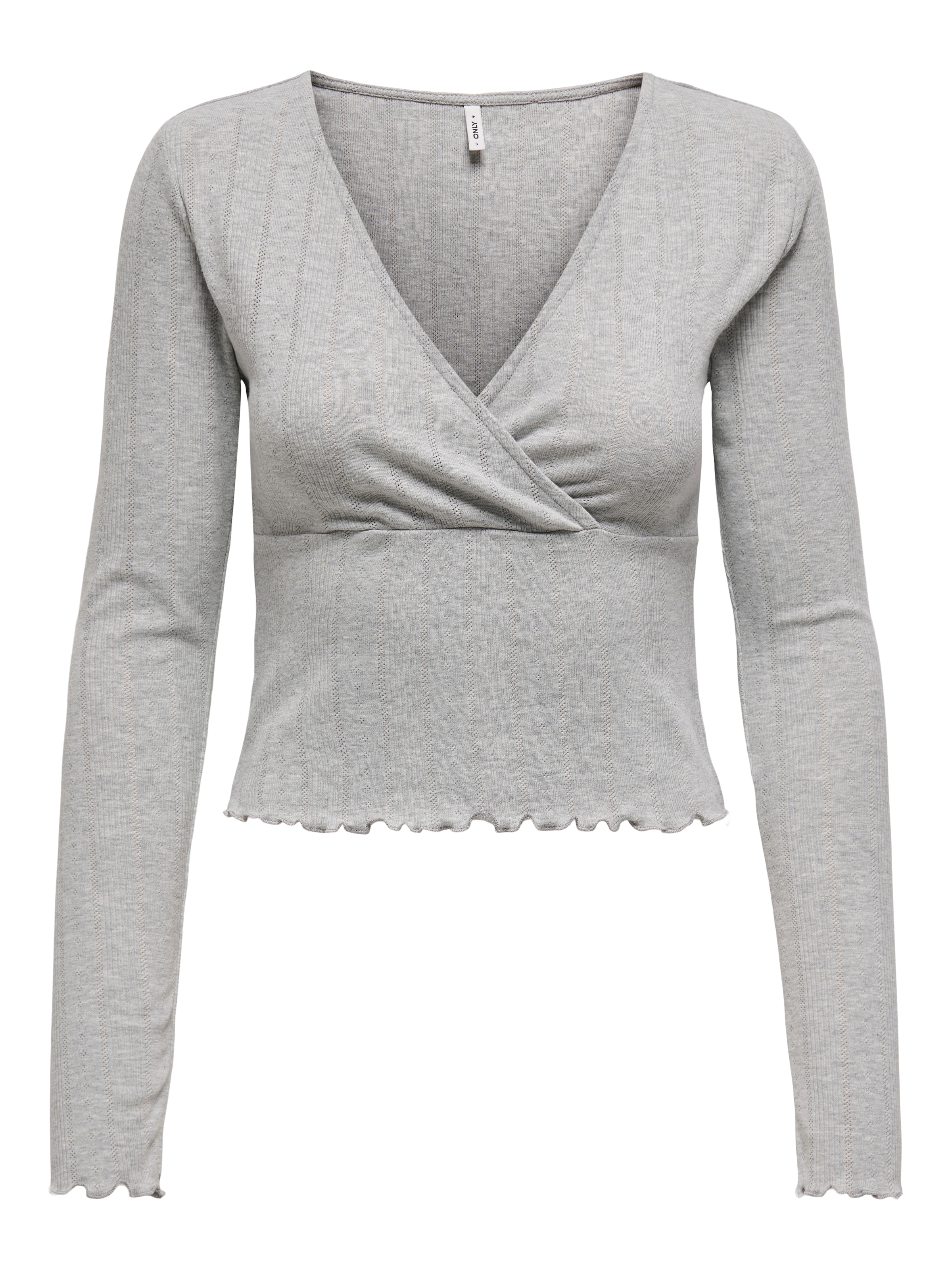 ONLY Langarmshirt »ONLCARLOTTA L/S WRAP TOP JRS«