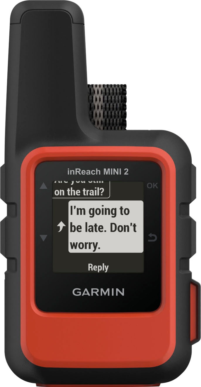 GARMIN Outdoor-Navigationsgerät "Garmin inReach Mini 2 Black GPS EMEA", B:15cm H:10cm T:22cm, rot, Navigationsgeräte, TracBack-Routing-Funktion,