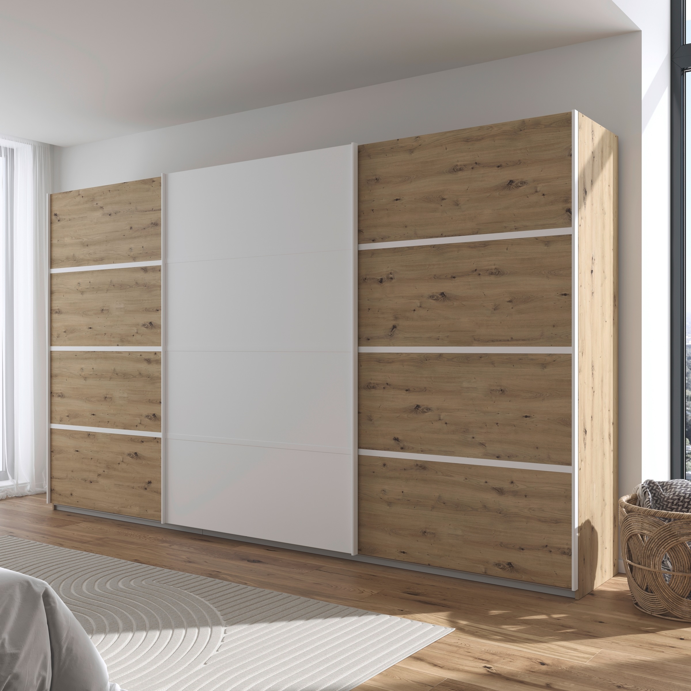 Thumbnail - rauch Kleiderschrank "Schwebetürenschrank Garderobe Schrank TOP ANGEBOT Avola" 3 verschiedene Ausstattungen BASIC/CLASSI...