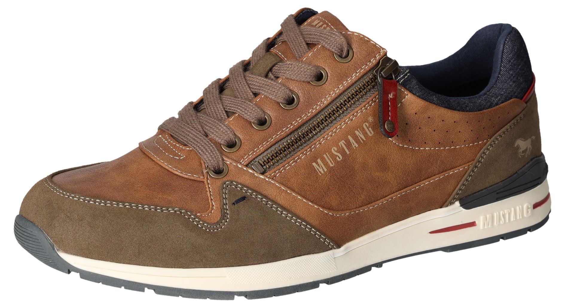 Mustang Shoes Sneaker, Freizeitschuh, Schnürschuh mit Außenreißverschluss