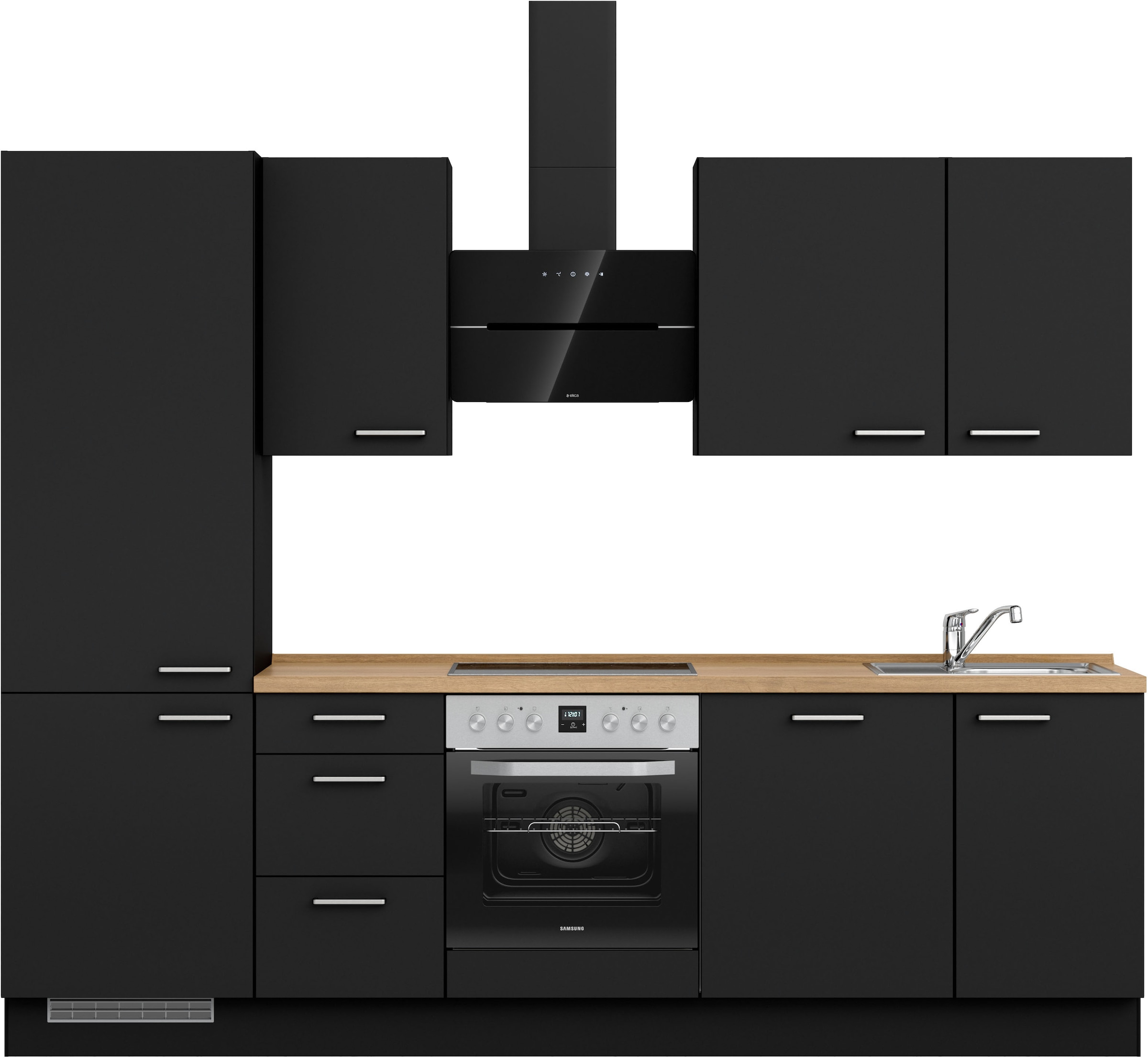 nobilia Küchenzeile ""Touch II", NEU: individuell anpassbar mit gratis Profi-Beratung" vormontiert, Breite 270 cm, Ausrichtung wählbar, wahlw. mit E-Geräten