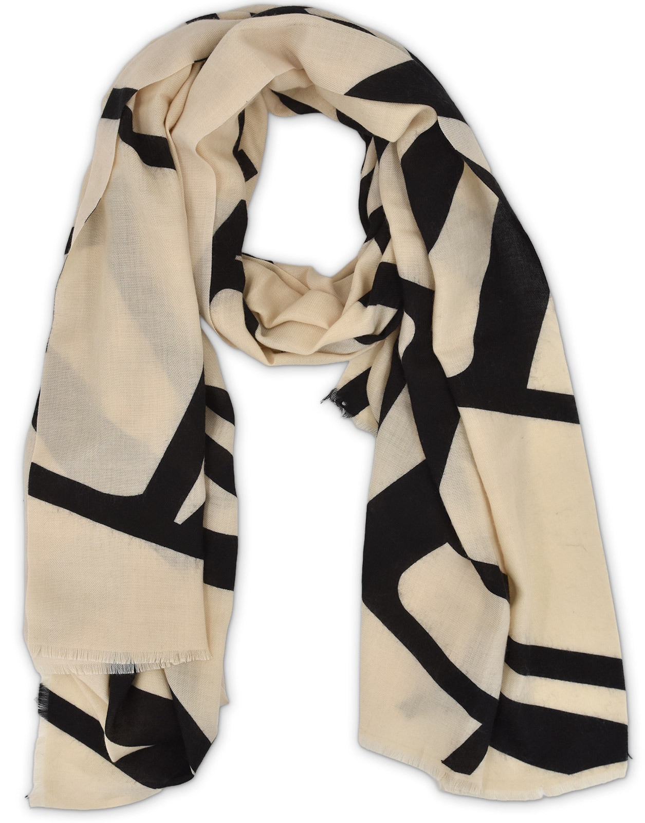 styleBREAKER Schal "Schal mit Graphic Lines Muster" 1 Stk.