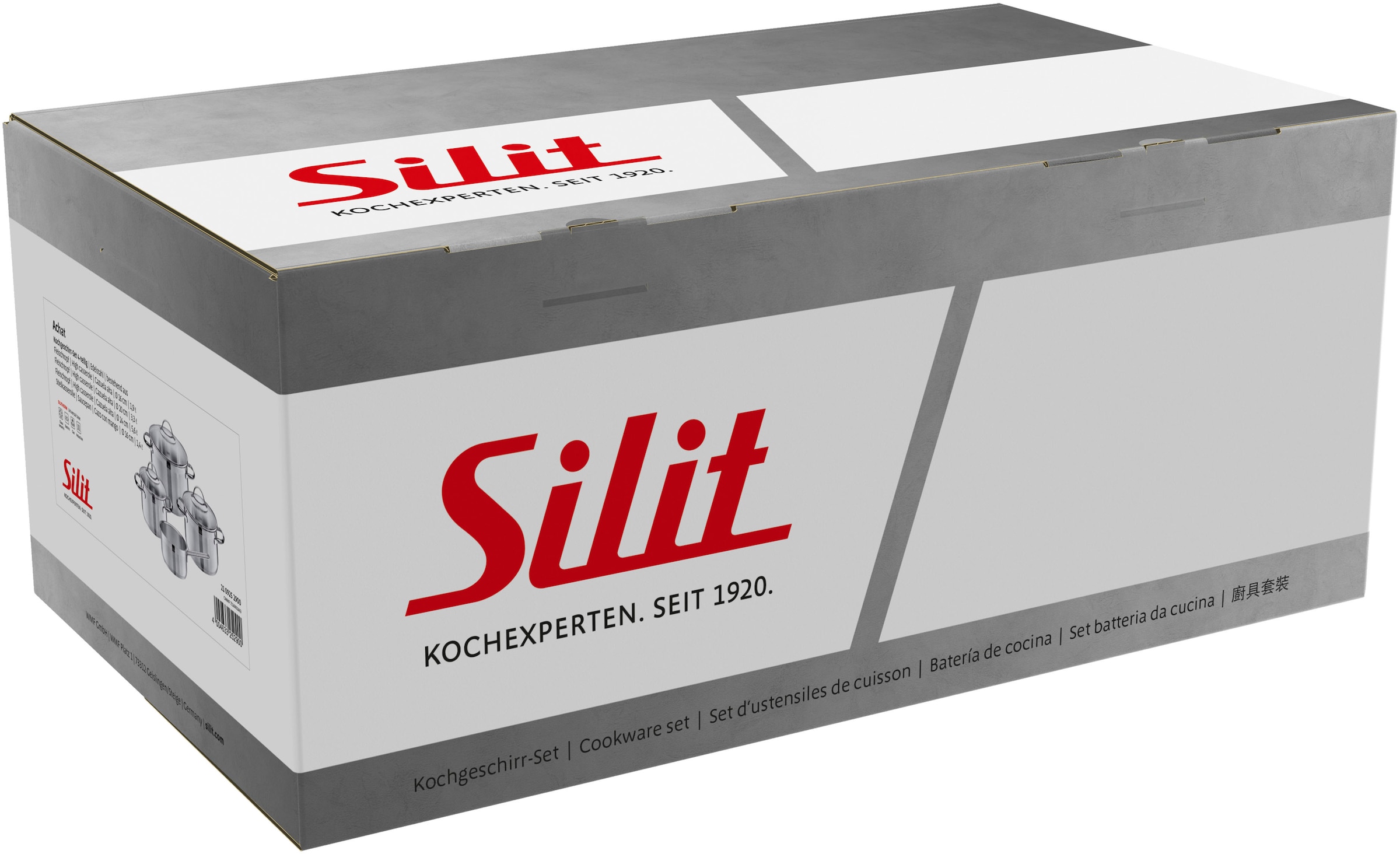 Silit Topf-Set »Achat«, Edelstahl 18/10, (Set, 7 tlg.), rostfrei, Silitherm-Allherdboden, induktionsgeeignet