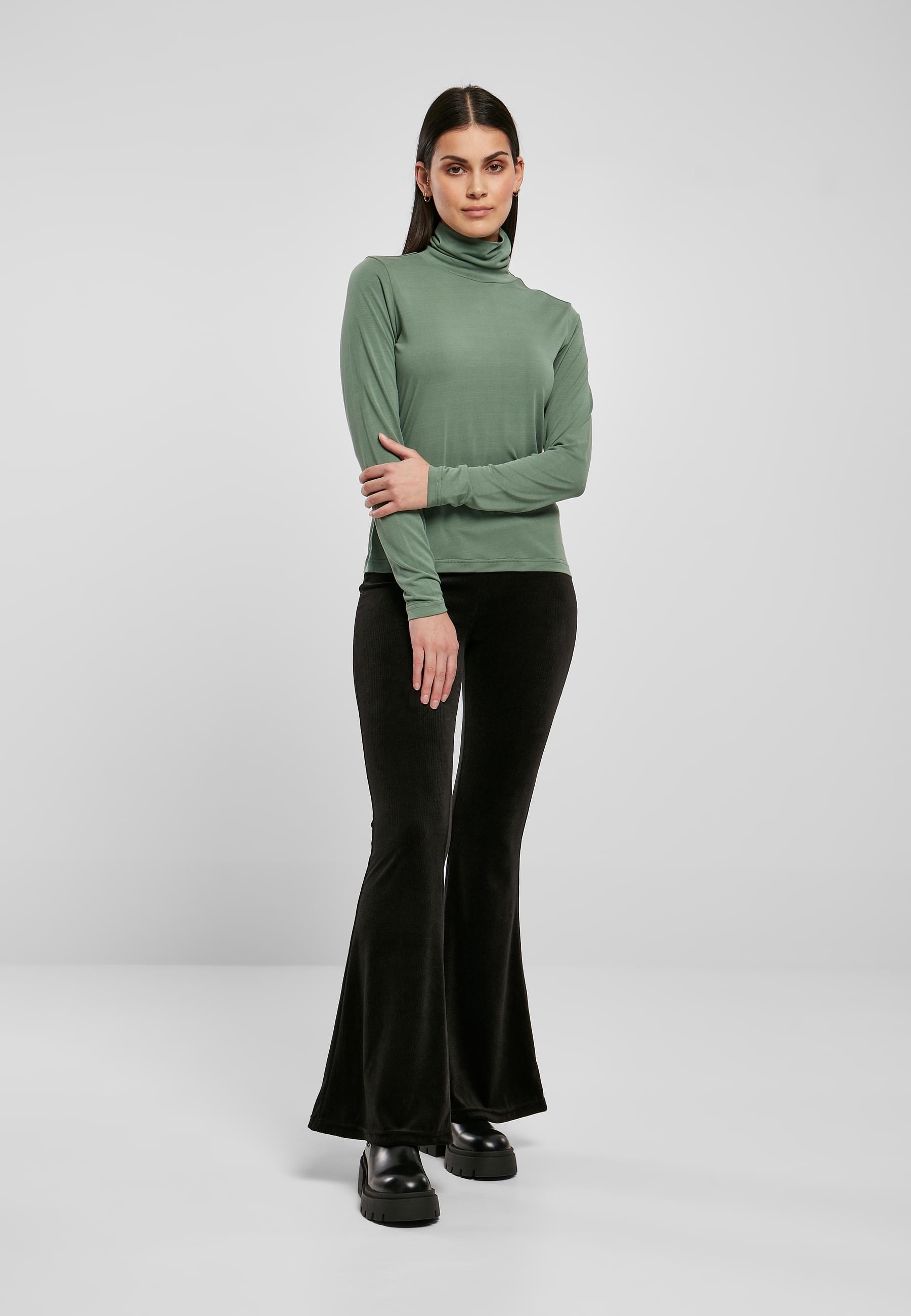 URBAN CLASSICS Langarmshirt »Urban Classics Damen Ladies Modal Turtleneck Longsleeve«, (1 tlg.)