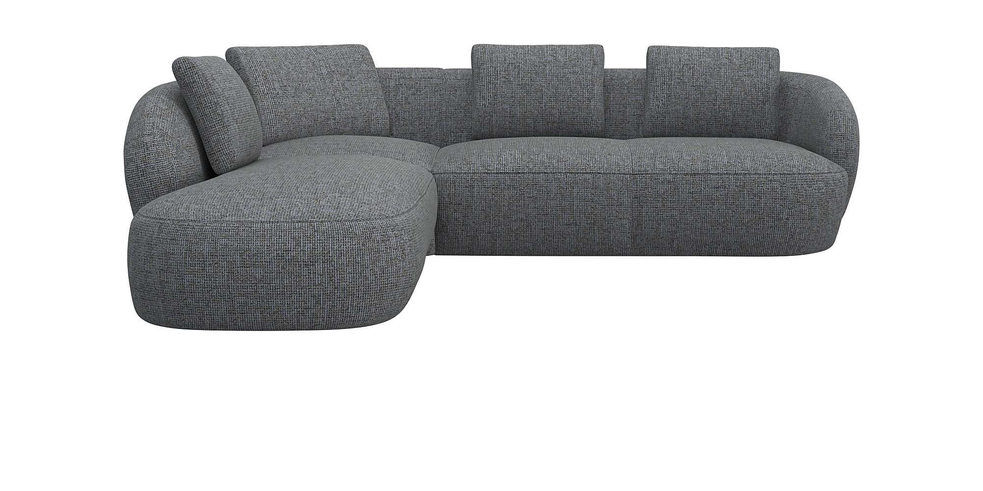 FLEXLUX "Torino, rund, L-Form, Sofa-Ecke mit Ottomane" Modernes, organische günstig online kaufen