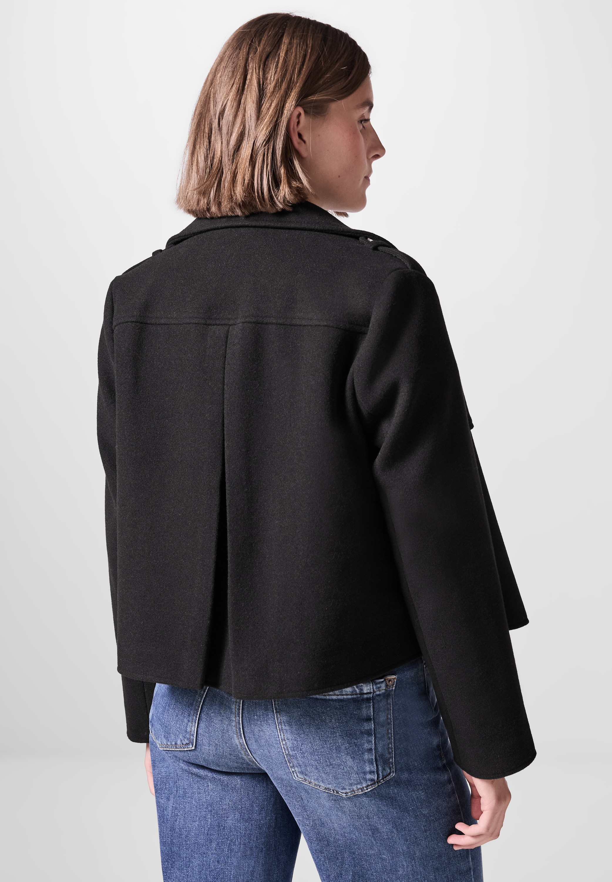 STREET ONE STUDIO Kurzjacke, ohne Kapuze, mit Knopfleiste