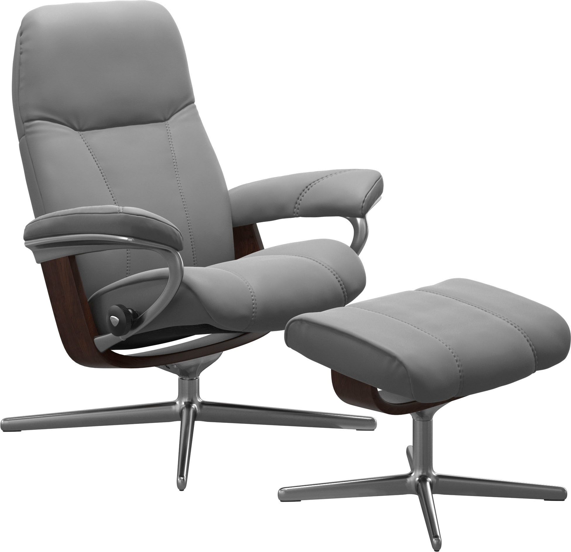 Stressless® Fußhocker »Consul«, mit Cross Base, Größe S, M & L, Holzakzent Braun