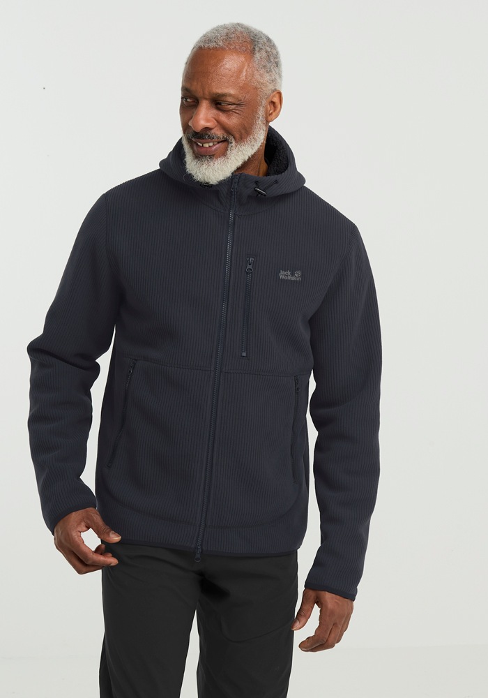 Jack Wolfskin Fleecejacke "LAKE RIDGE HOODED JKT M" mit Kapuze Fleecejacke mit Kapuze, warm, komfortabel