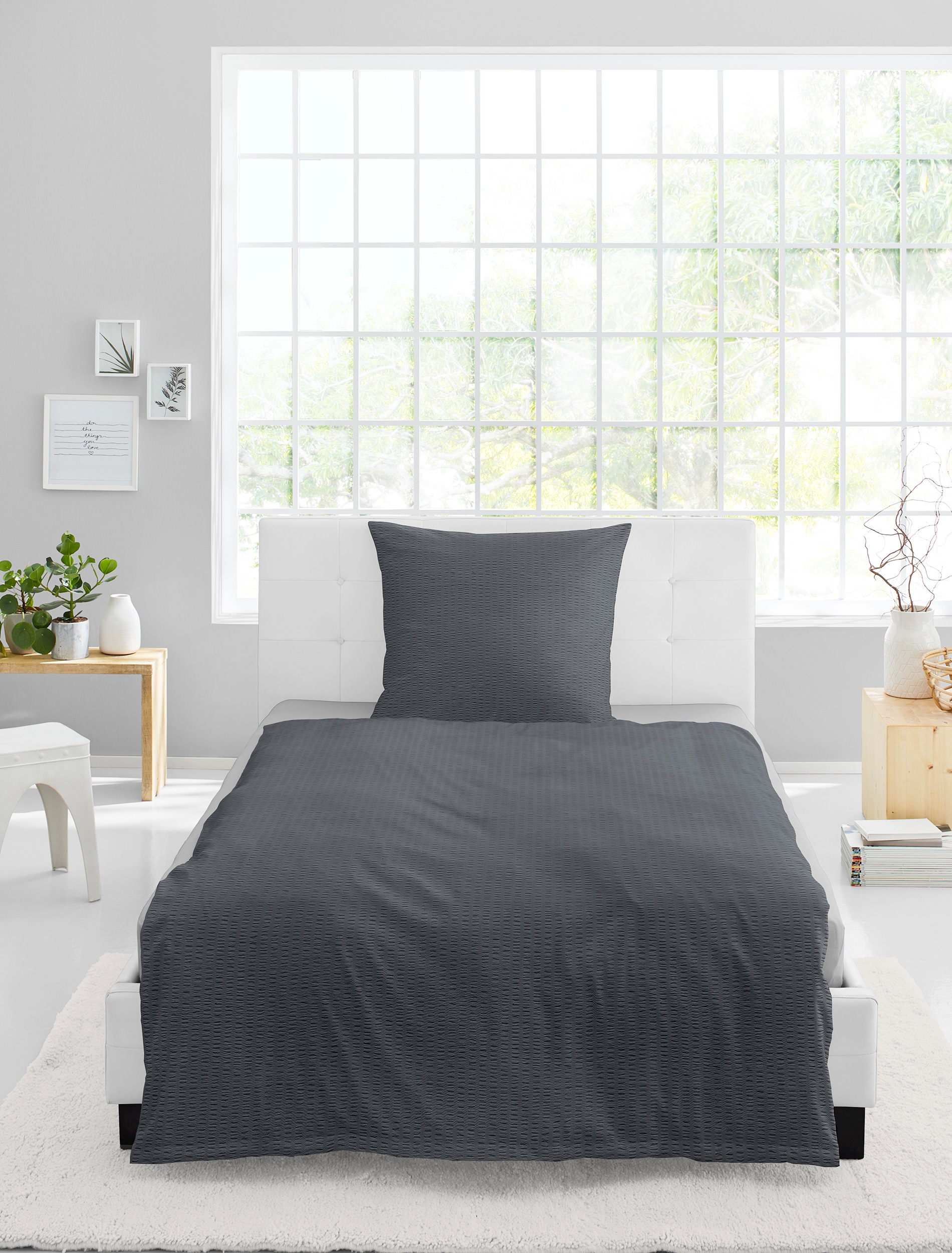 BIERBAUM Bettwäsche "Chic Uni" 3 Stk. tlg. Schickes Unidesign: Modern und e günstig online kaufen