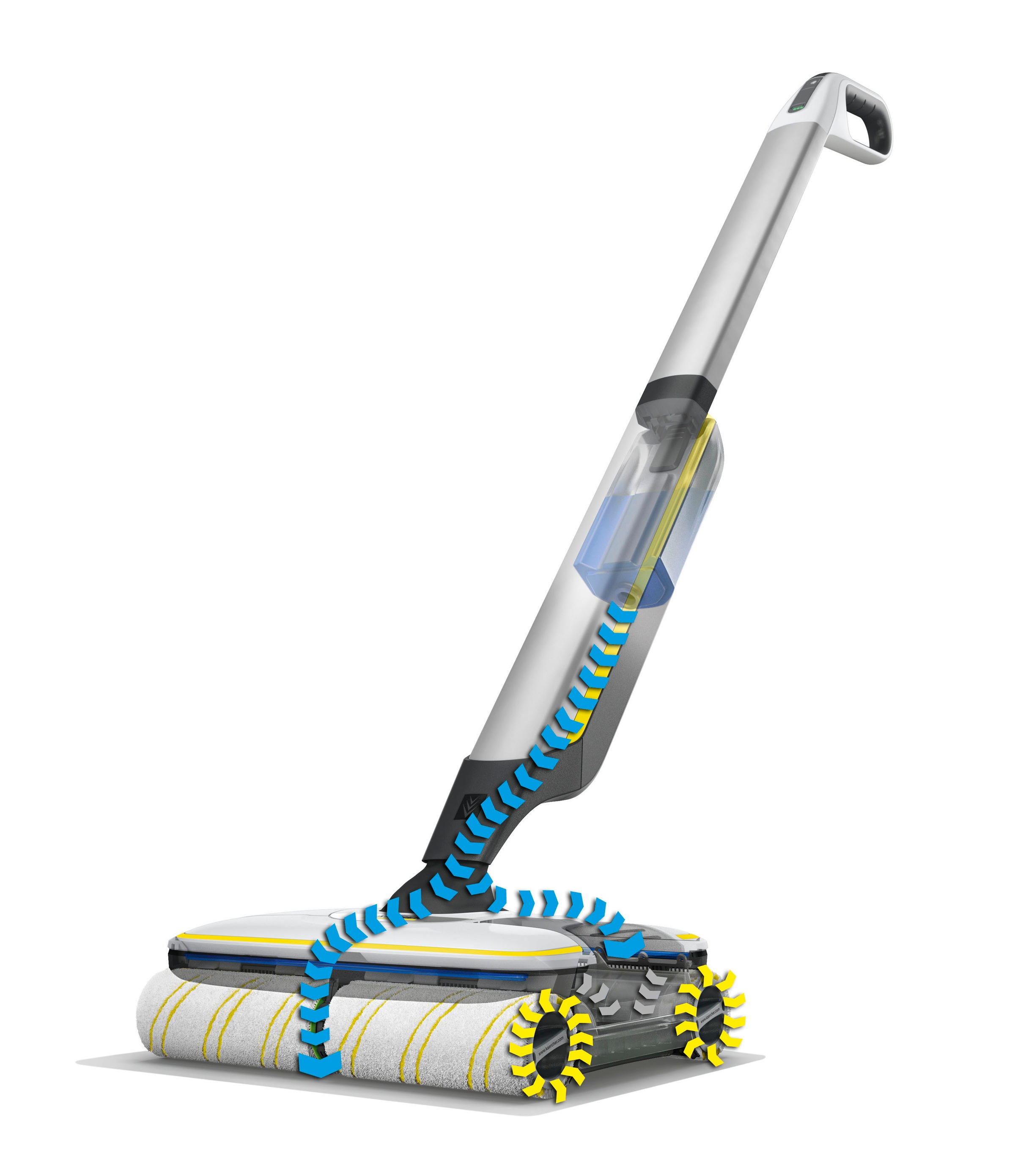 KÄRCHER Hartbodenreiniger »FC 7 CORDLESS«, kabelloser Bodenreiniger mit 4 rotierenden Mikrofaserwalzen
