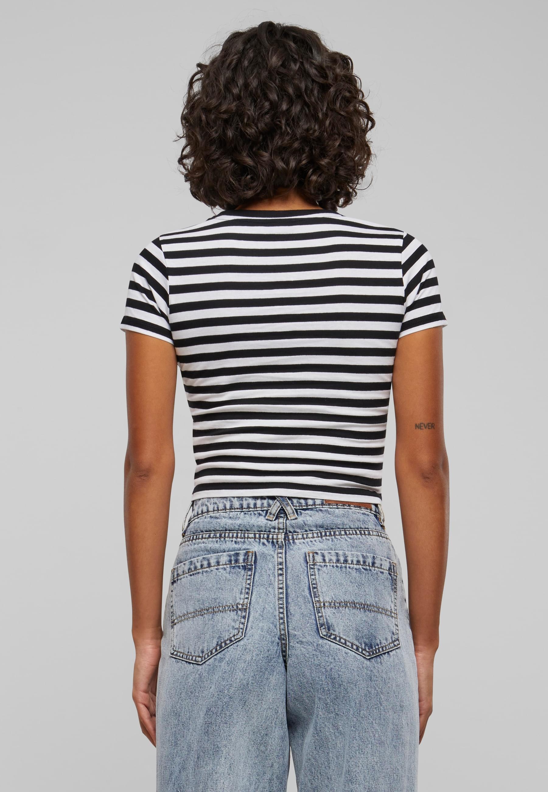 URBAN CLASSICS T-Shirt »Urban Classics Damen Ladies Short Striped Tee«