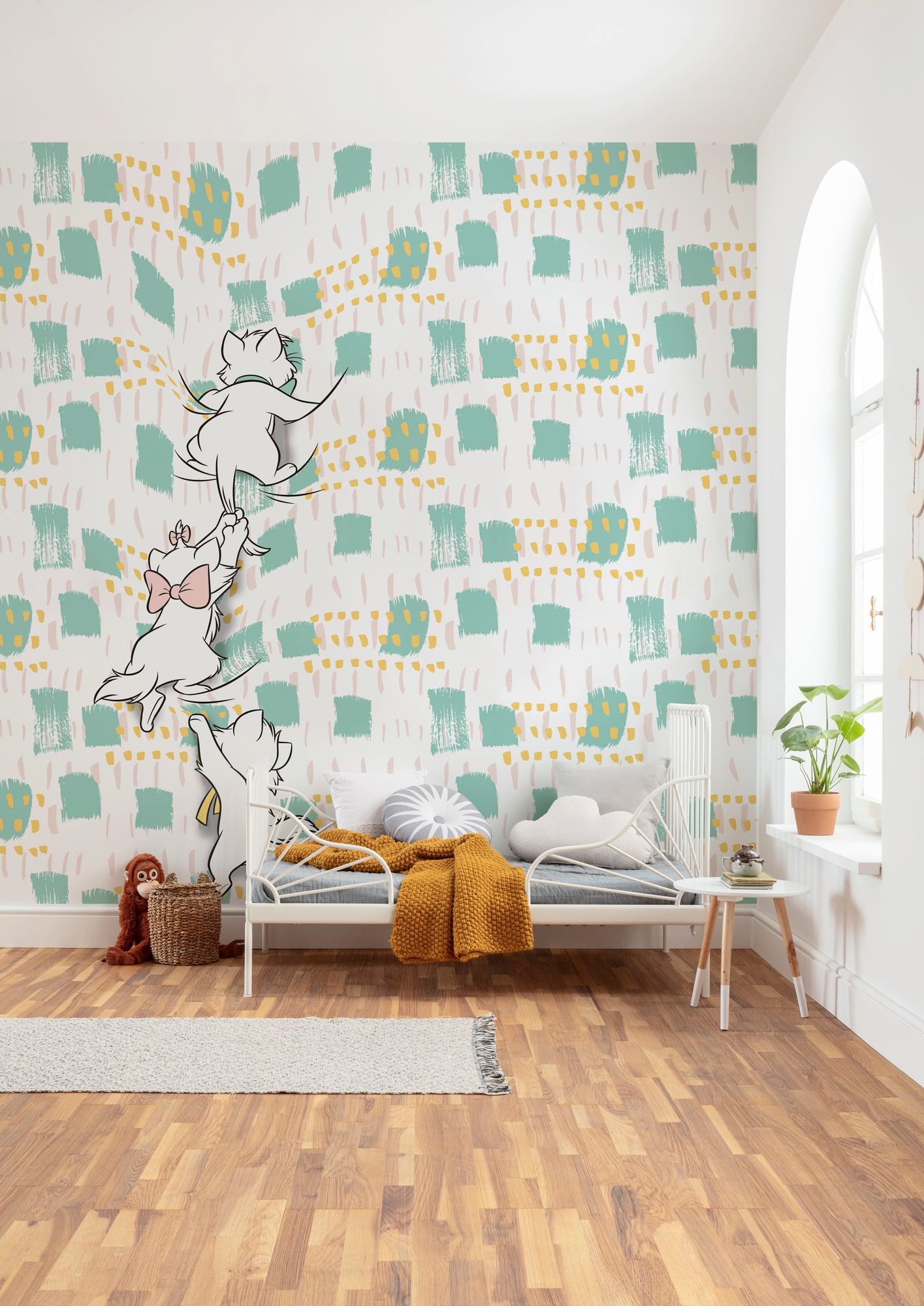Komar Vliestapete »Digitaldruck Vlies - Kitty Climbers - Größe 250 x 280 cm«, bedruckt, Kinderzimmer