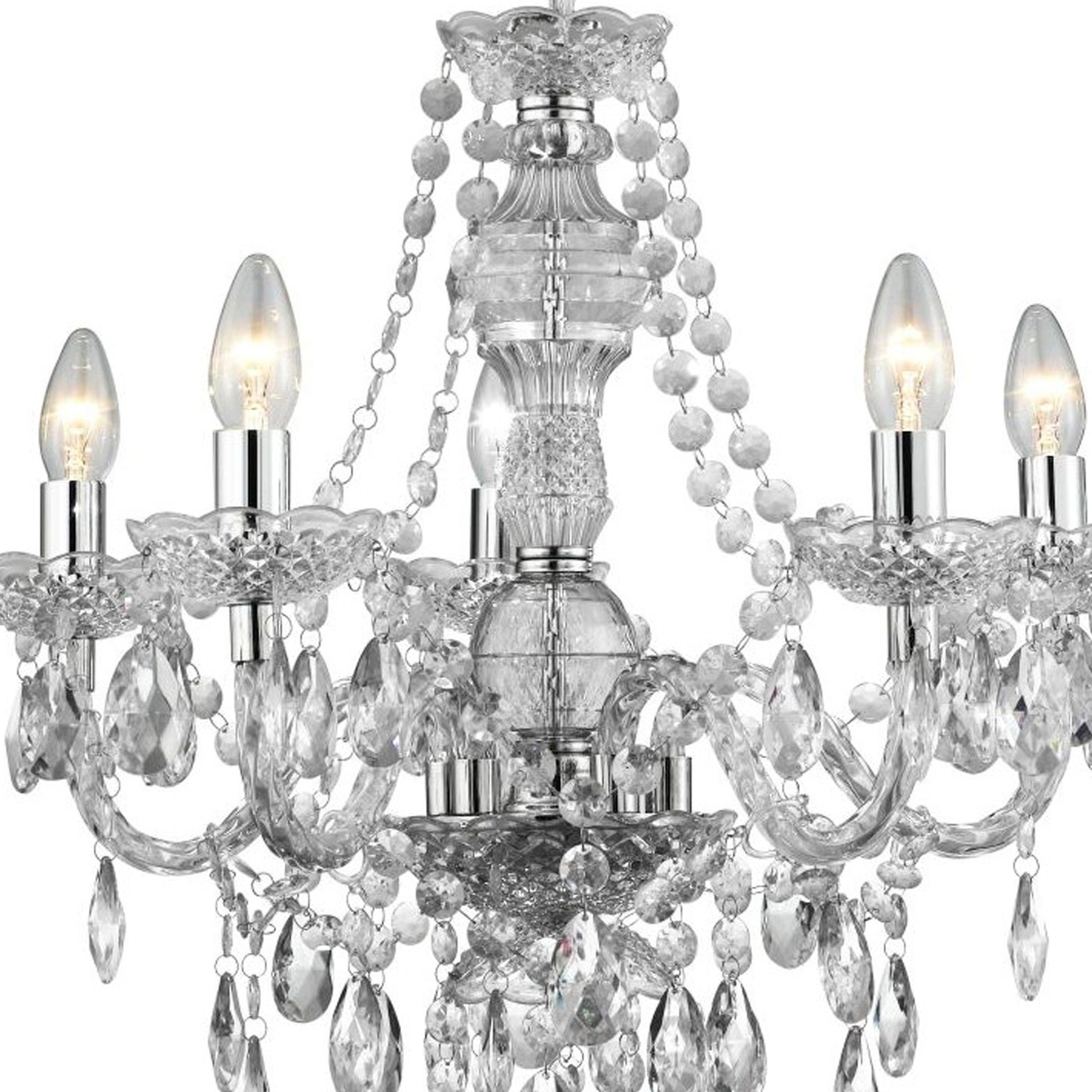 Searchlight Pendelleuchte »Marie Therese-5Lt-Pendelleuchte - Klarglas & Acryl« E14 1 Stk.
