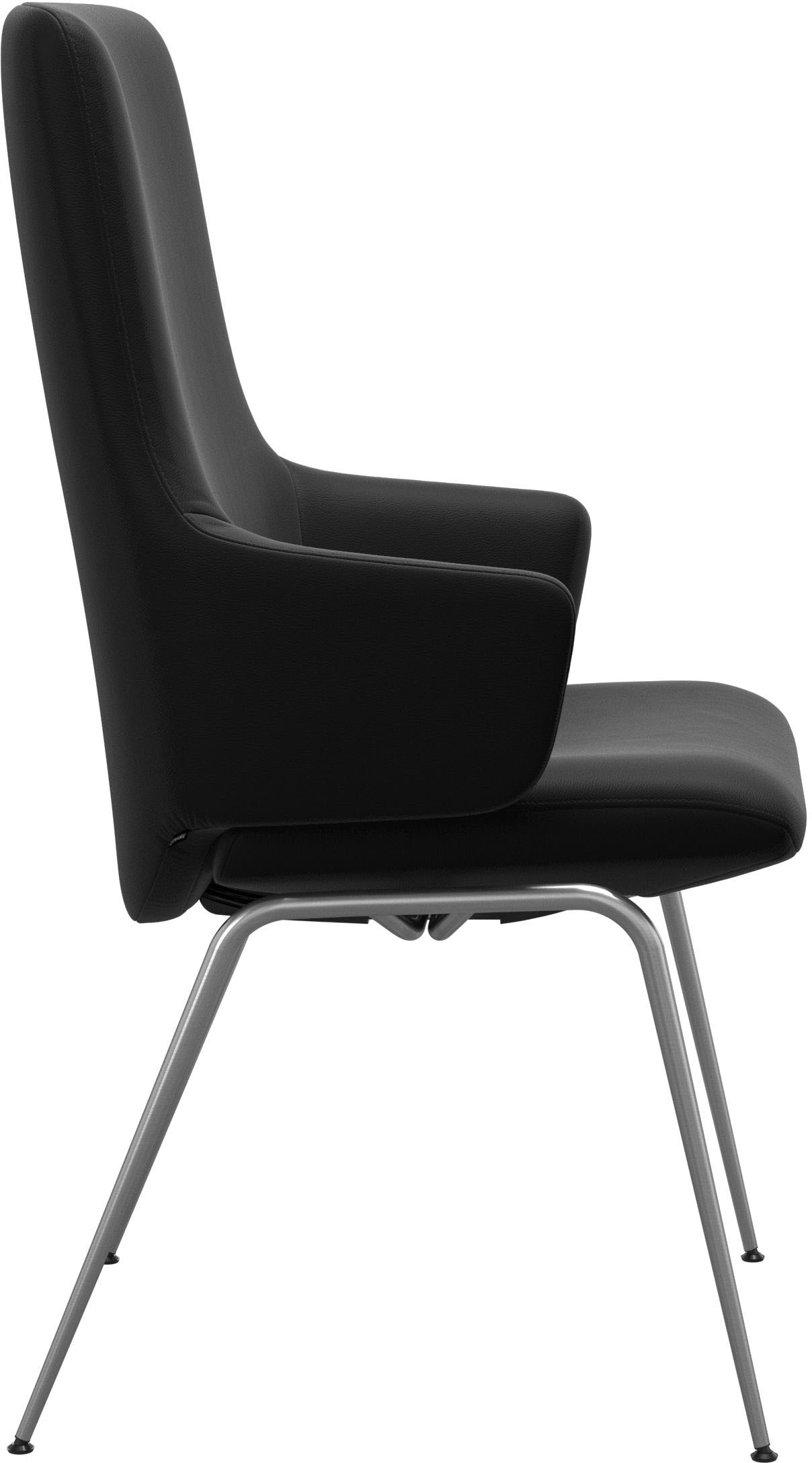 Stressless® Polsterstuhl »Laurel«, Leder PALOMA, High Back mit Armlehne, Größe L, mit Beinen aus Stahl in Schwarz matt