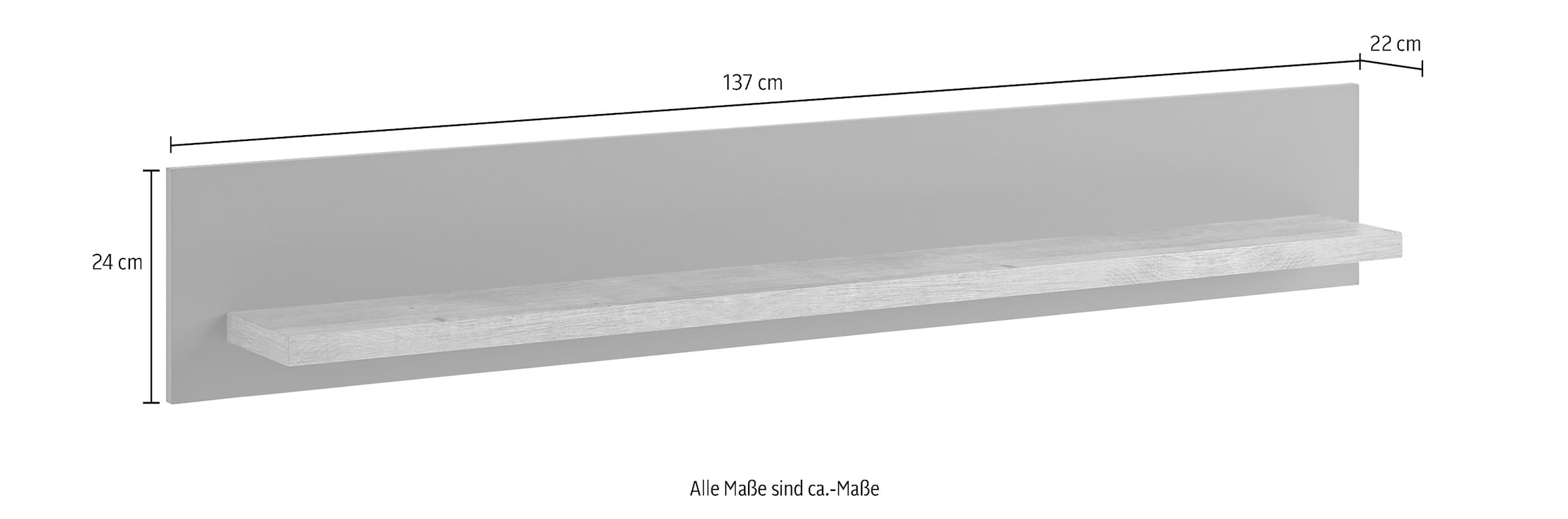 set one by Musterring Wandboard Breite Ablageboden in | oder BAUR 150 cm, »Lancaster«, 180 Eiche bestellen