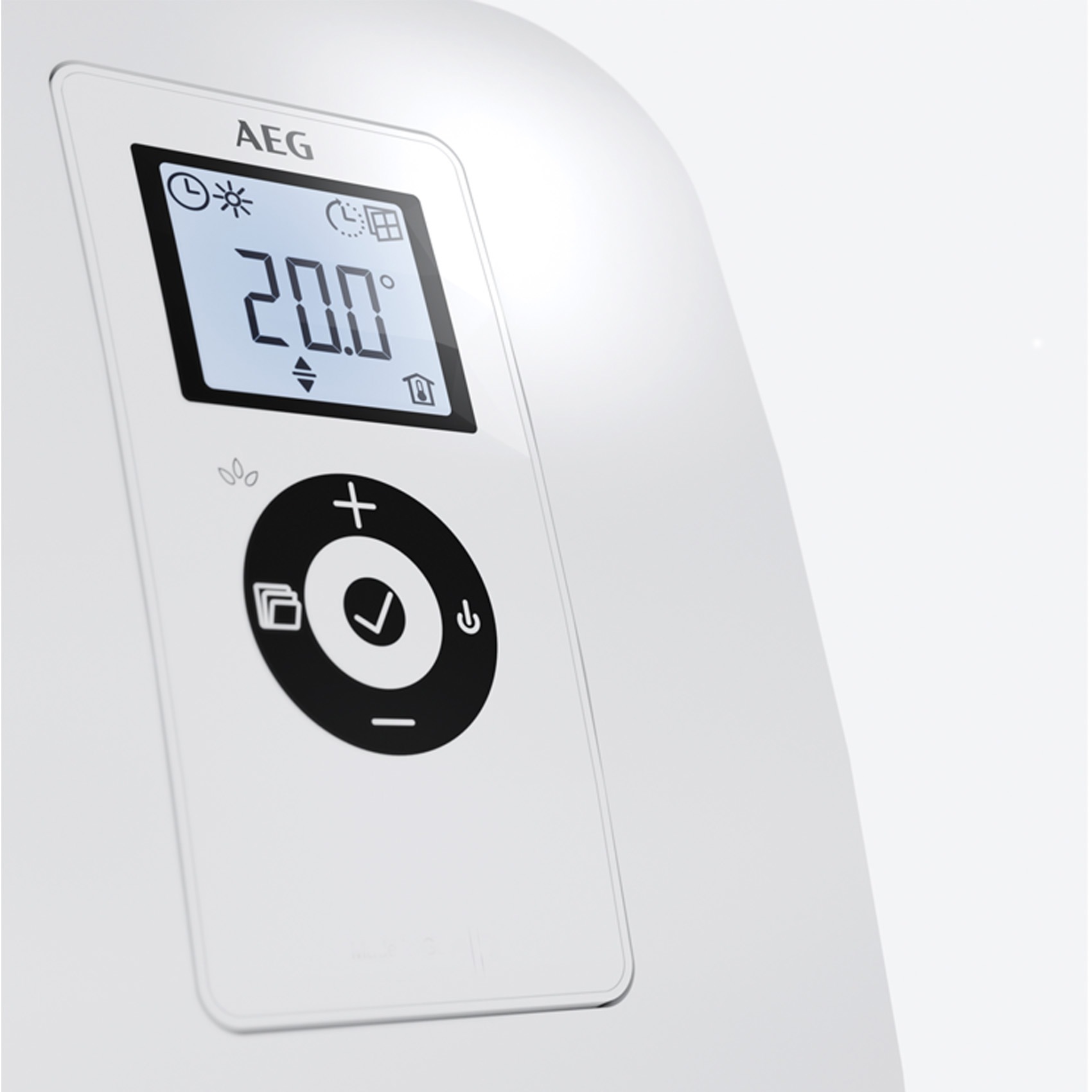 AEG Haustechnik Šildytuvas »»VH Comfort« energiesparend 2000W dėl ca. 25 m² LC-Display« Wochenzeitschaltuhr 120 Min. Timer Silent Mode Bad (EU-Stecker)
