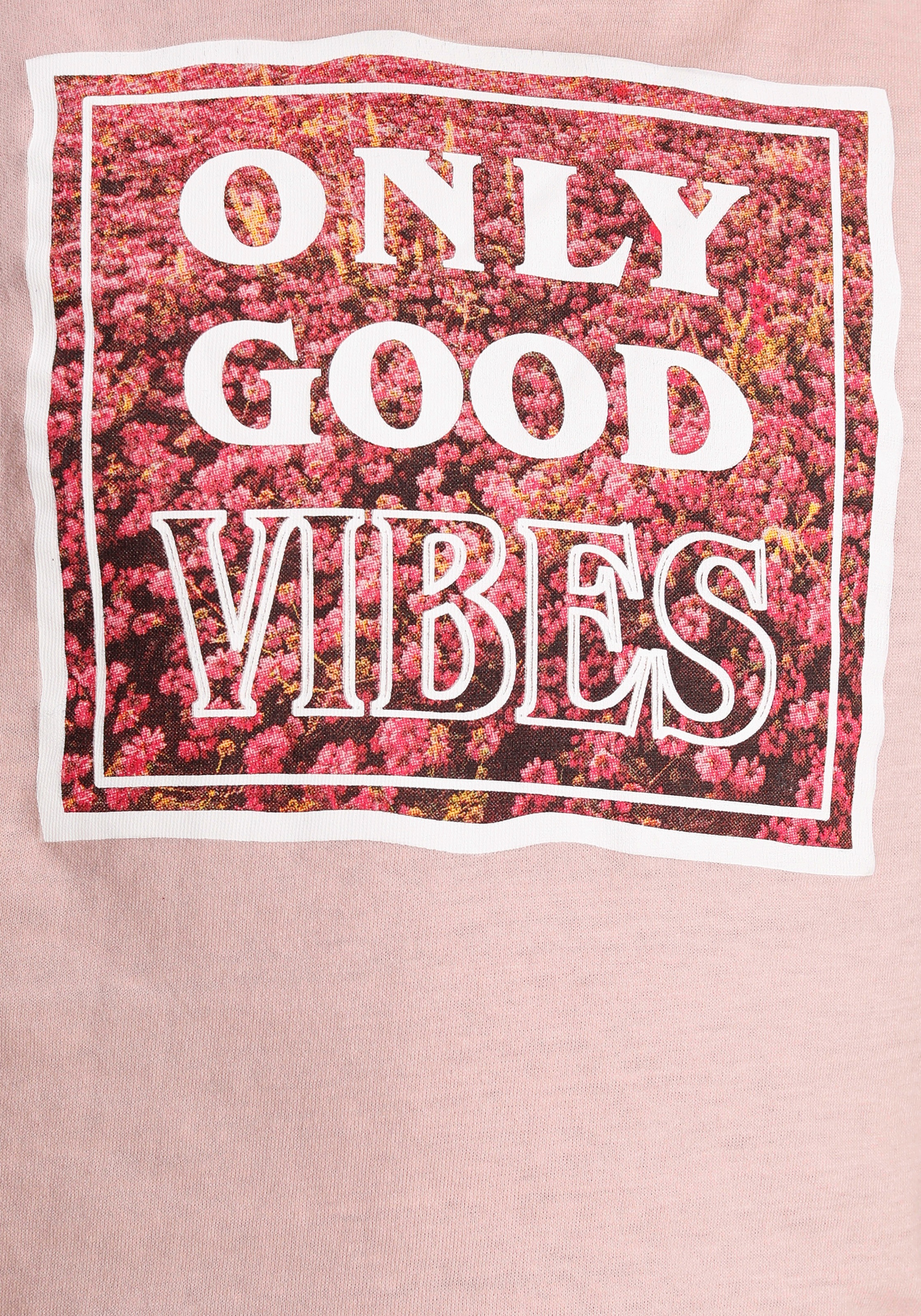 KIDSWORLD T-Shirt »ONLY GOOD VIBES - Druck«, Kurzarm, gerade Passform, mit peppigen Statements und Sprüchen