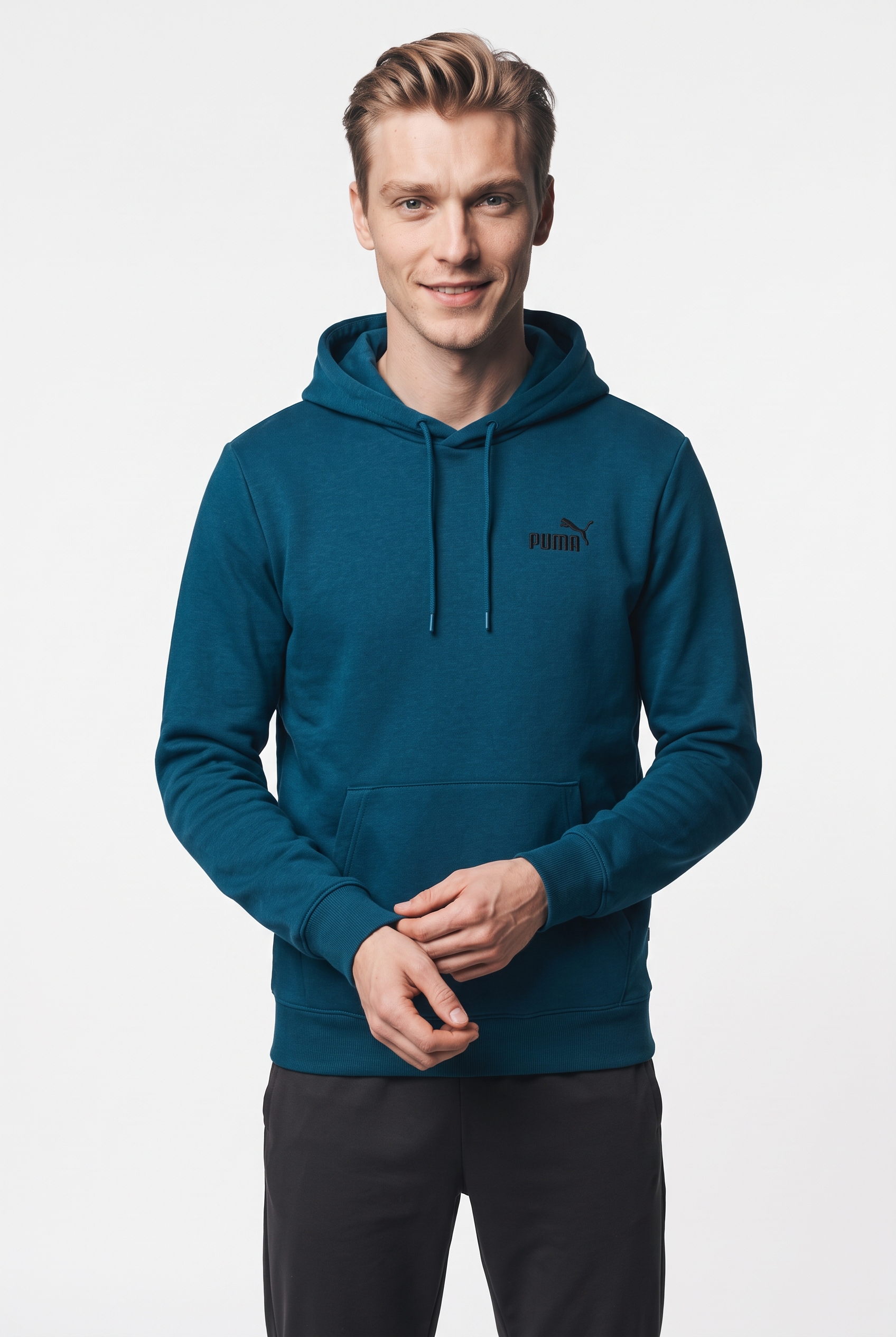 PUMA Kapuzensweatshirt »ESS SMALL NO 1 LOGO HOODIE FL S«, mit Kapuze, mit angesetztem Bündchen am Ärmel
