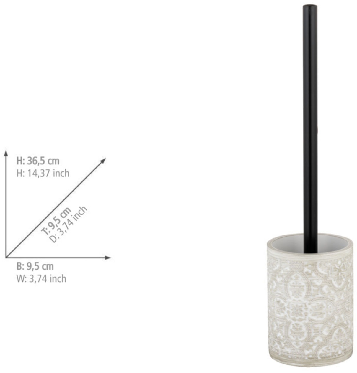 WENKO Badaccessoire-Set »Ortezzano« bestehend aus Seifenspender, WC-Garnitur, Zahnputzbecher, Polyresin